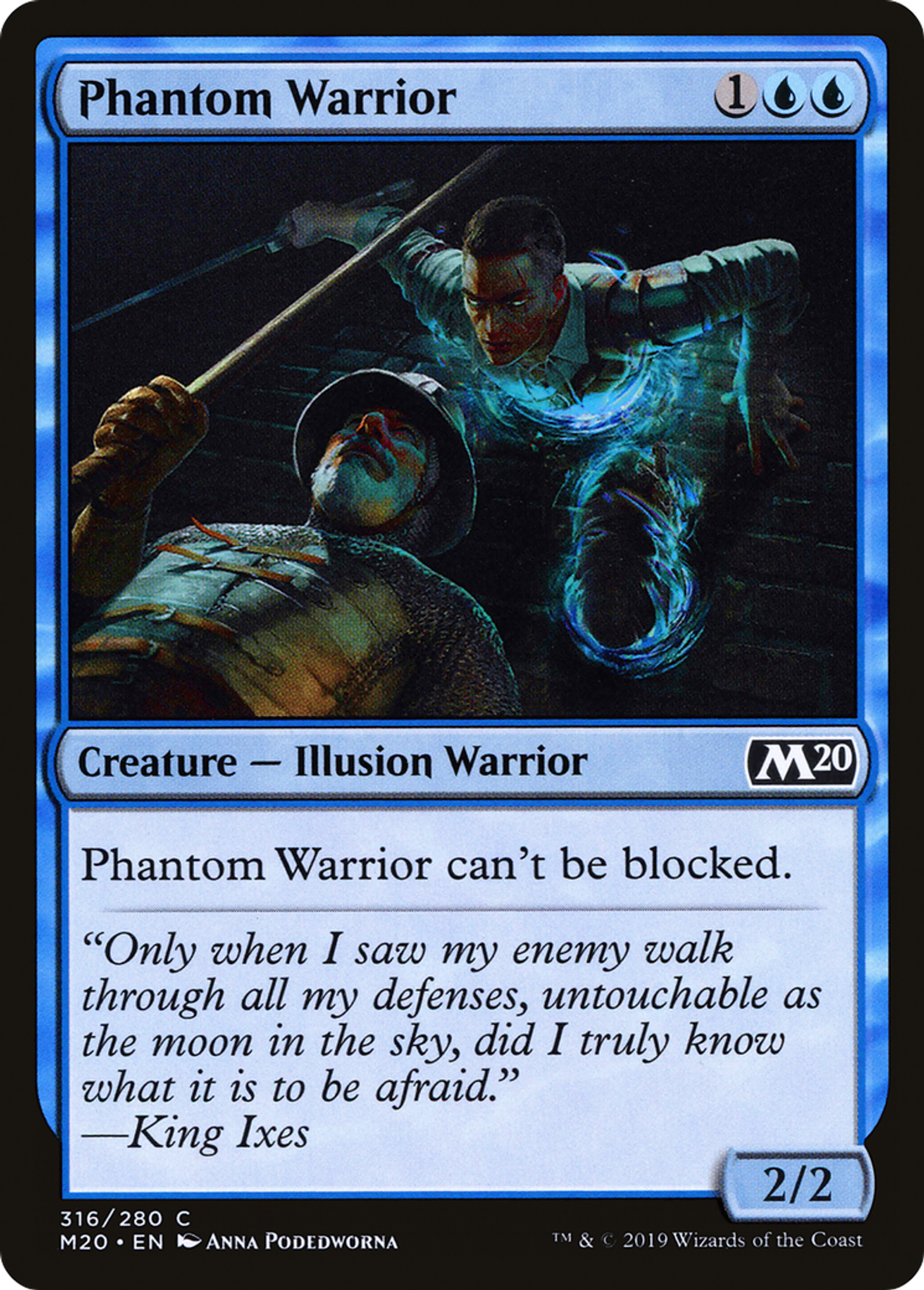 Phantom Warrior — Core Set 2020 — Magic: The Gathering