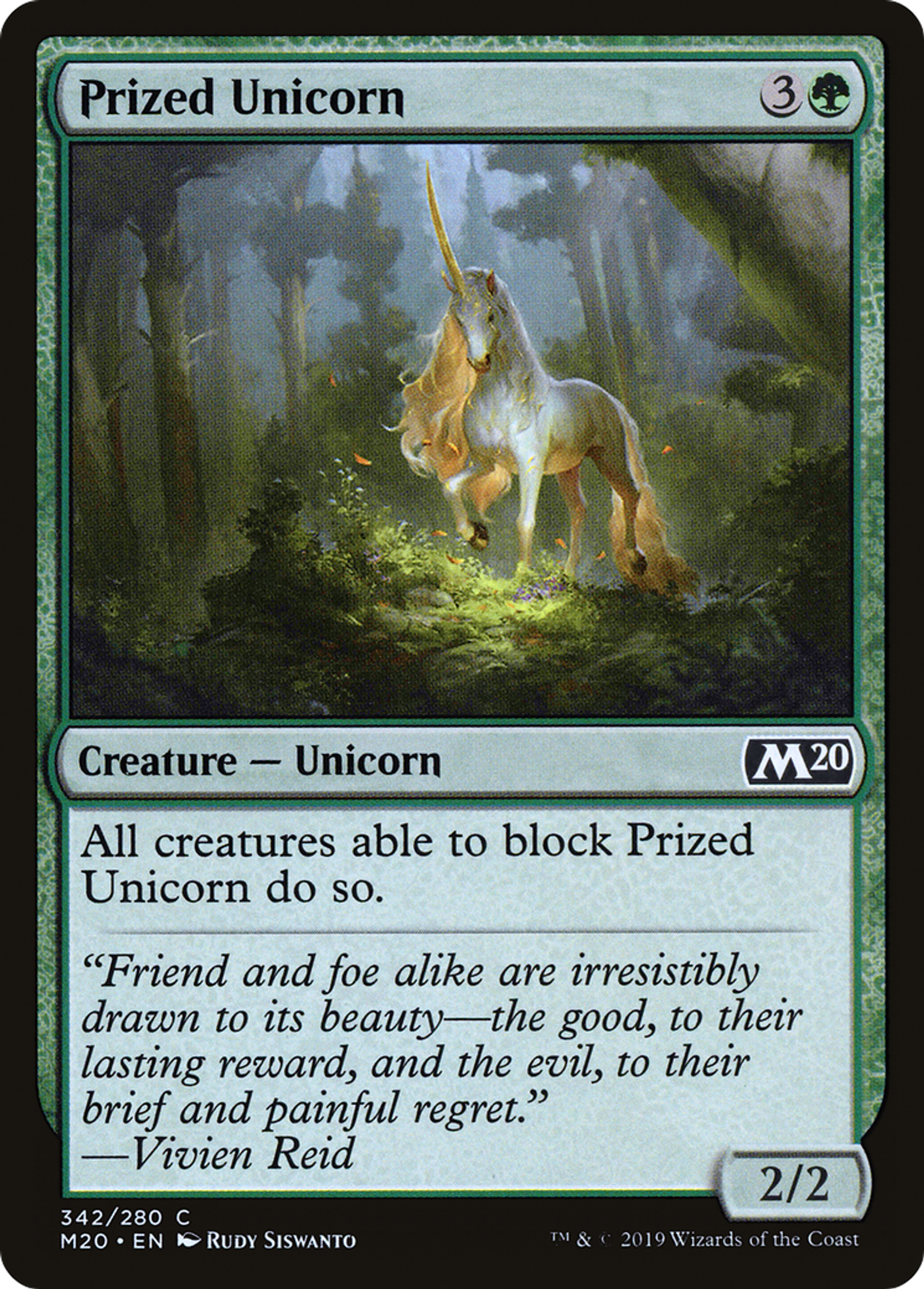 Prized Unicorn — Core Set 2020 — Magic: The Gathering