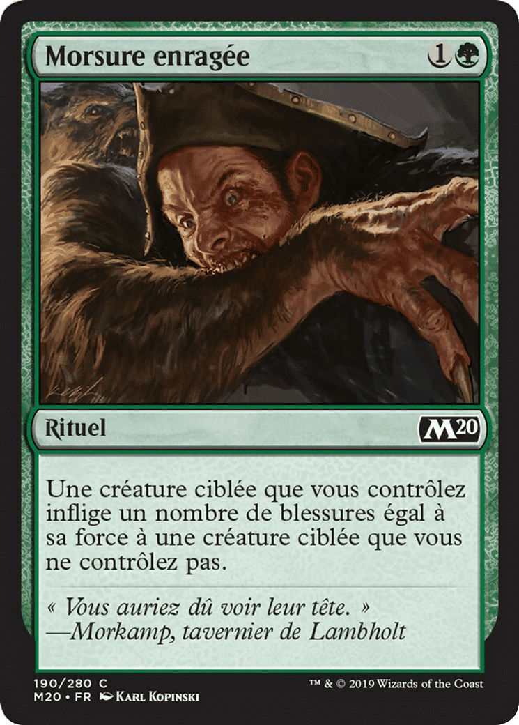 Morsure enragée — Core Set 2020 — Magic: The Gathering