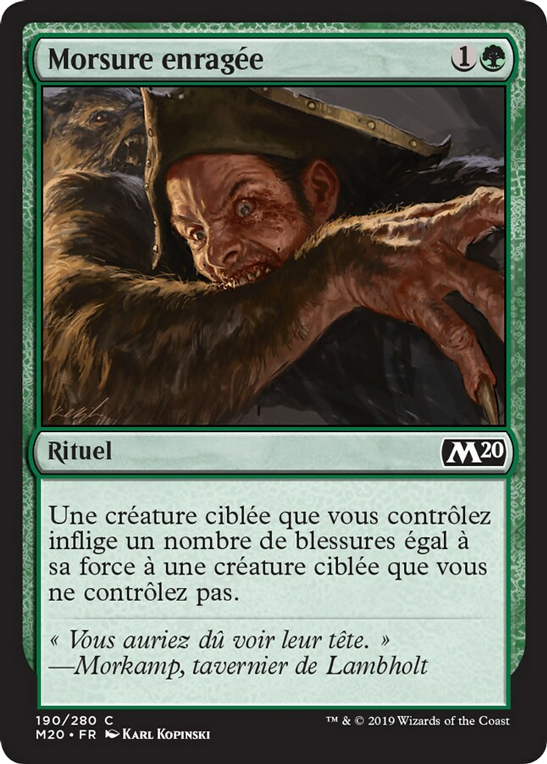 Morsure enragée — Core Set 2020 — Magic: The Gathering
