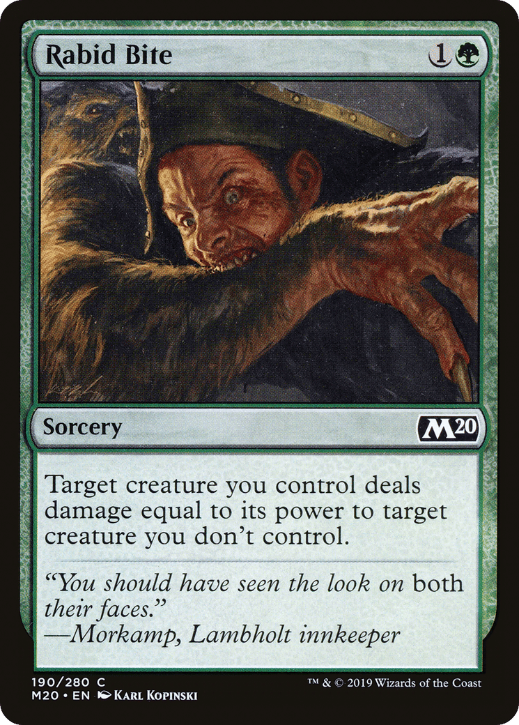 Rabid Bite — Core Set 2020 — Magic: The Gathering