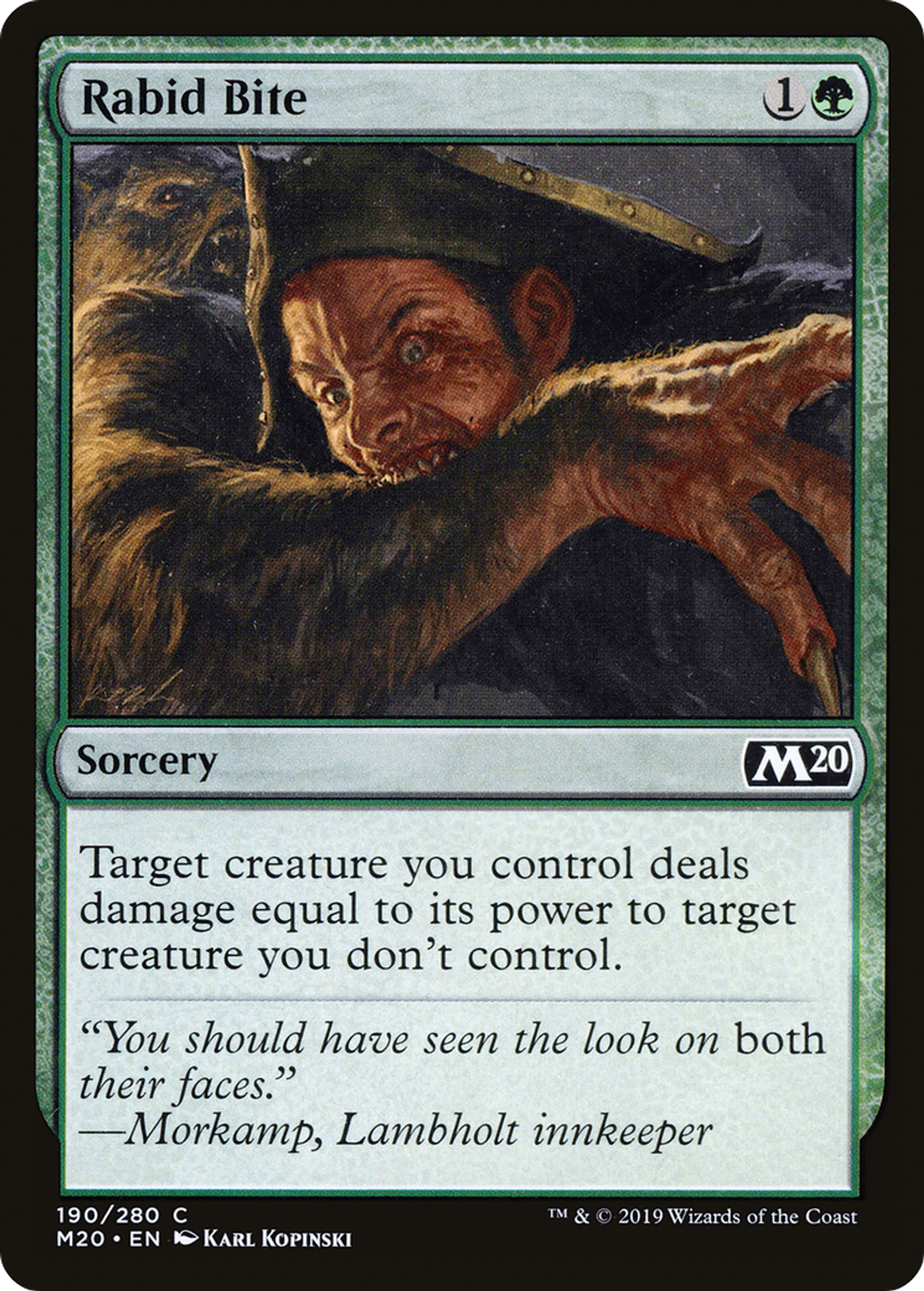 Rabid Bite — Core Set 2020 — Magic: The Gathering