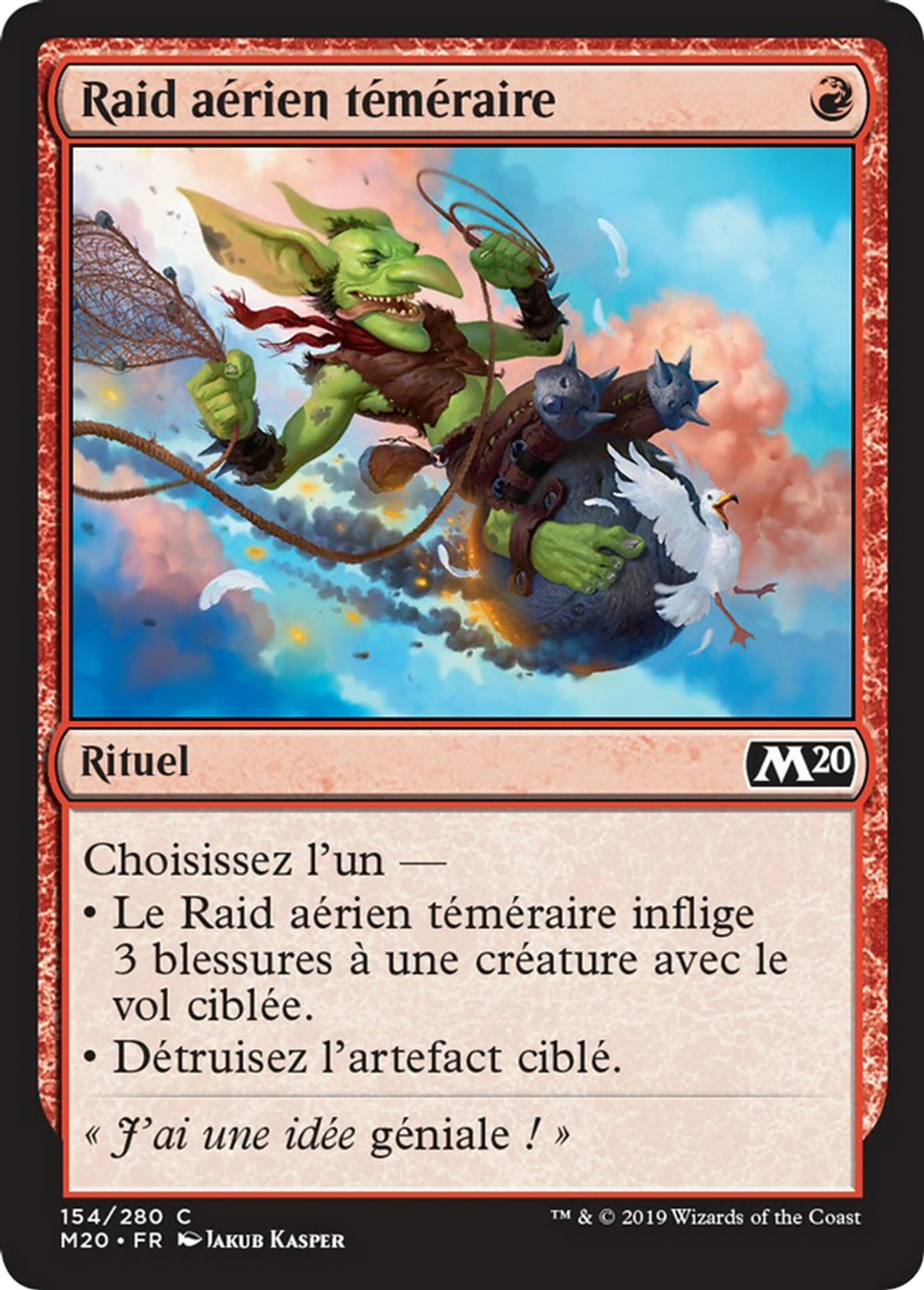 Raid aérien téméraire — Core Set 2020 — Magic: The Gathering