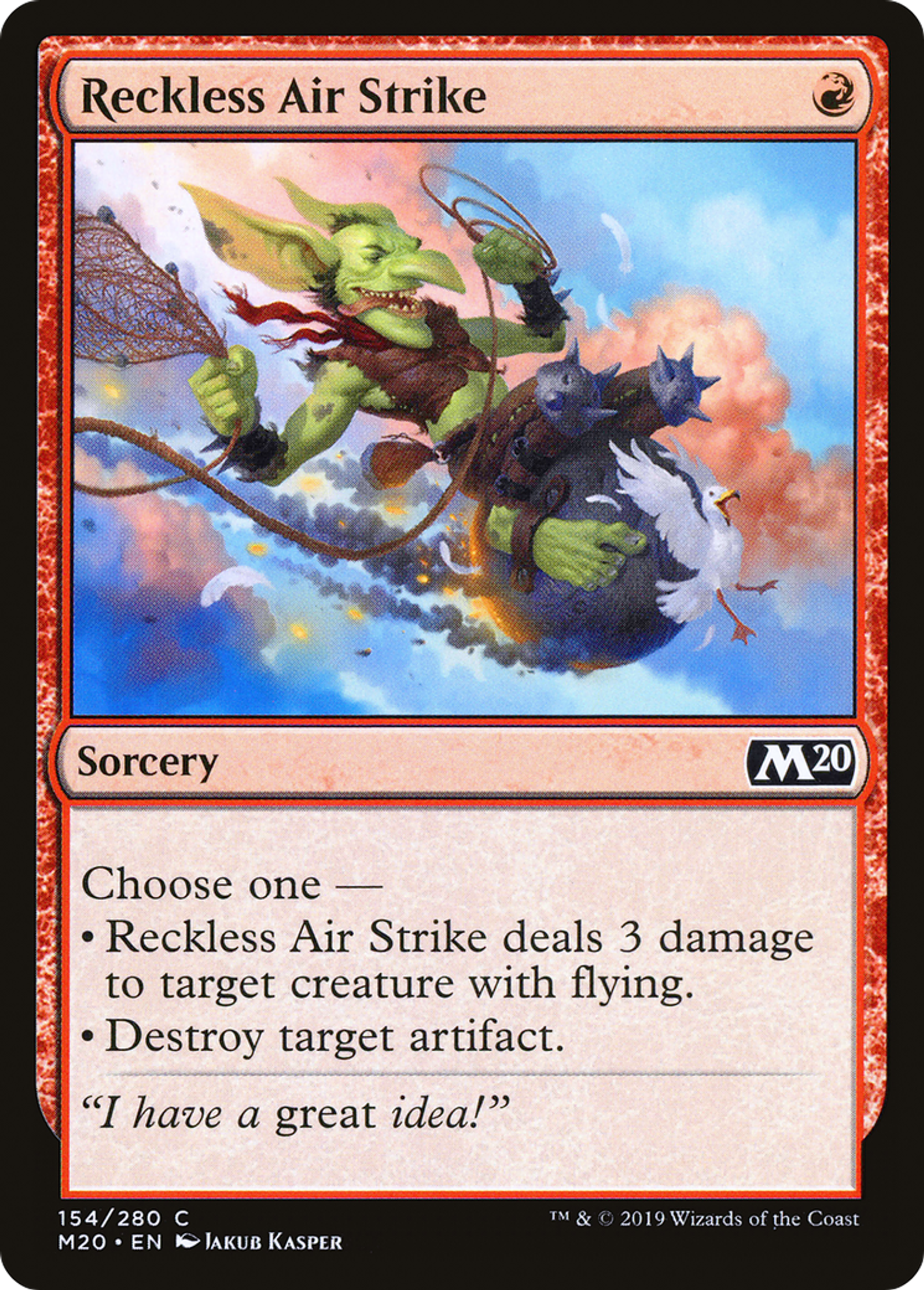 Reckless Air Strike — Core Set 2020 — Magic: The Gathering