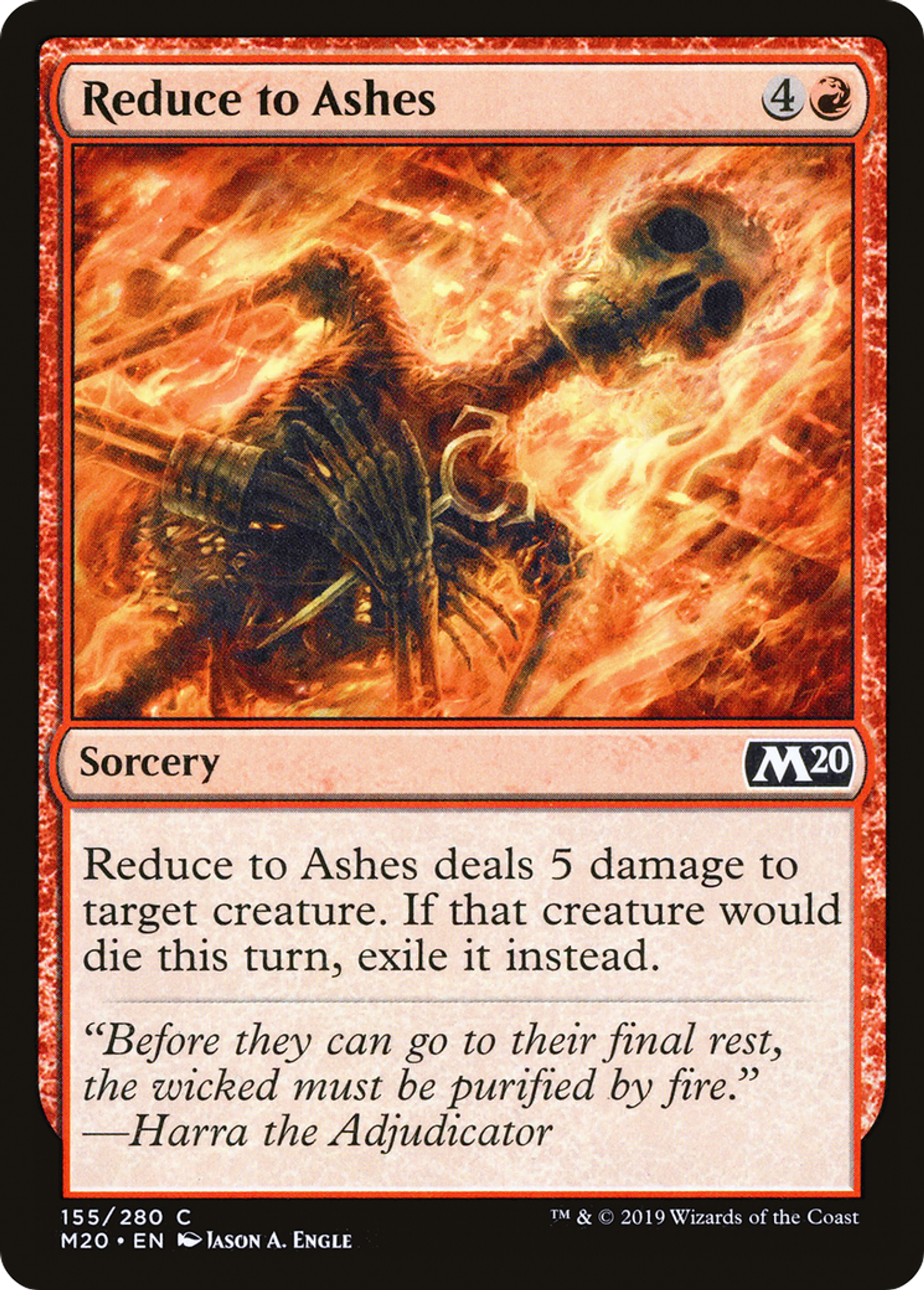 Reduce to Ashes — Core Set 2020 — Magic: The Gathering