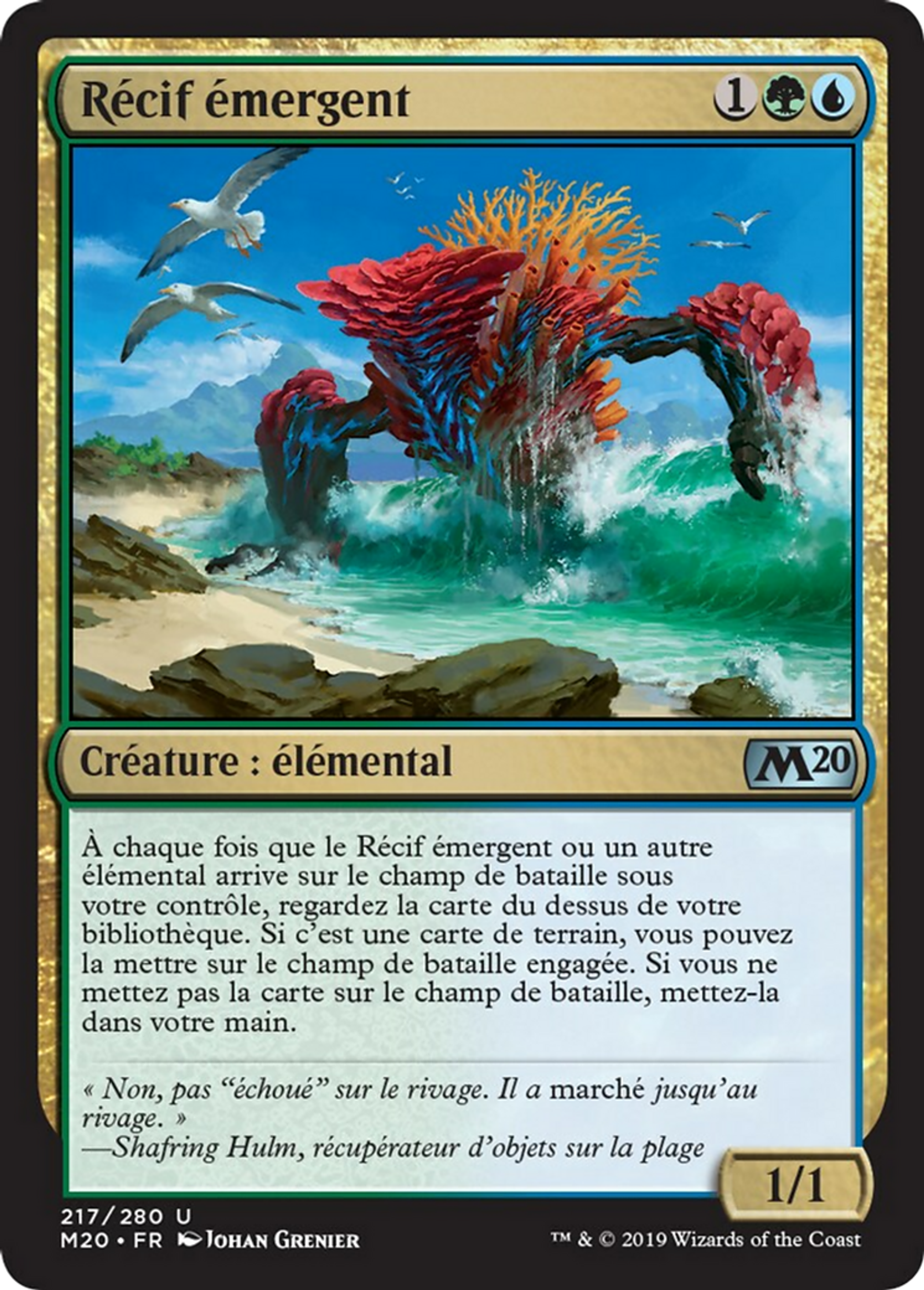 Récif émergent — Core Set 2020 — Magic: The Gathering