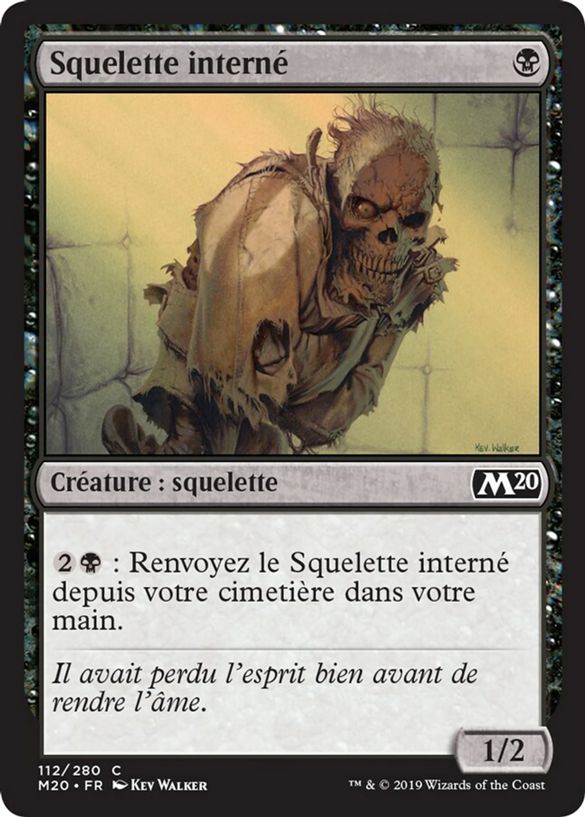 Squelette interné — Core Set 2020 — Magic: The Gathering