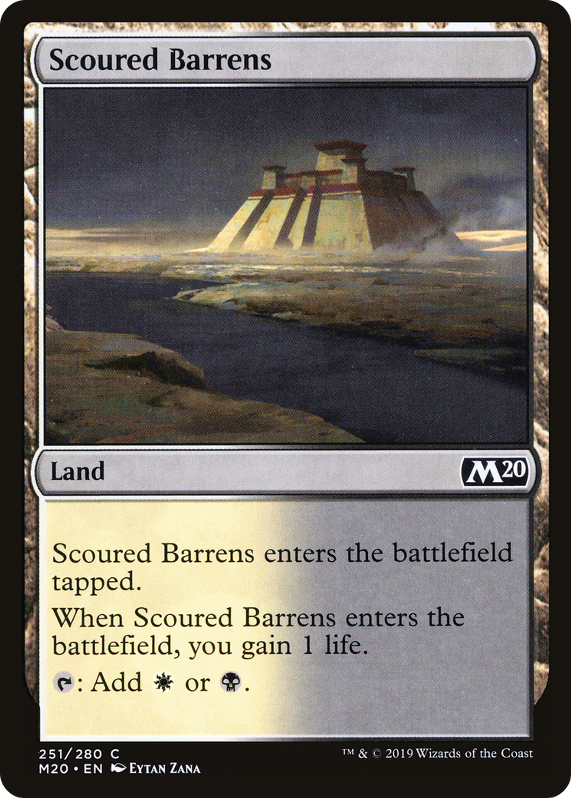 Scoured Barrens — Core Set 2020 — Magic: The Gathering