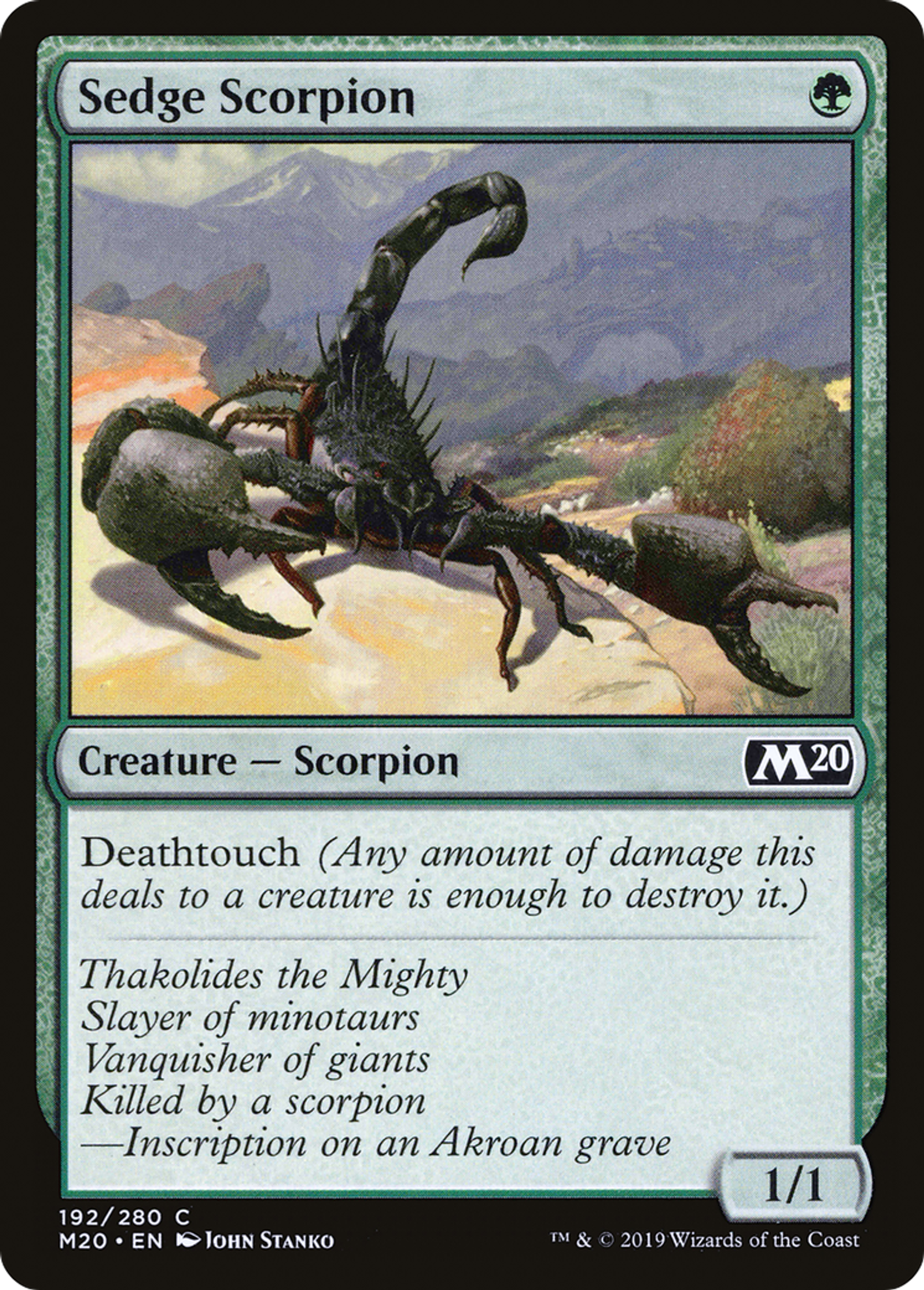 Sedge Scorpion — Core Set 2020 — Magic: The Gathering