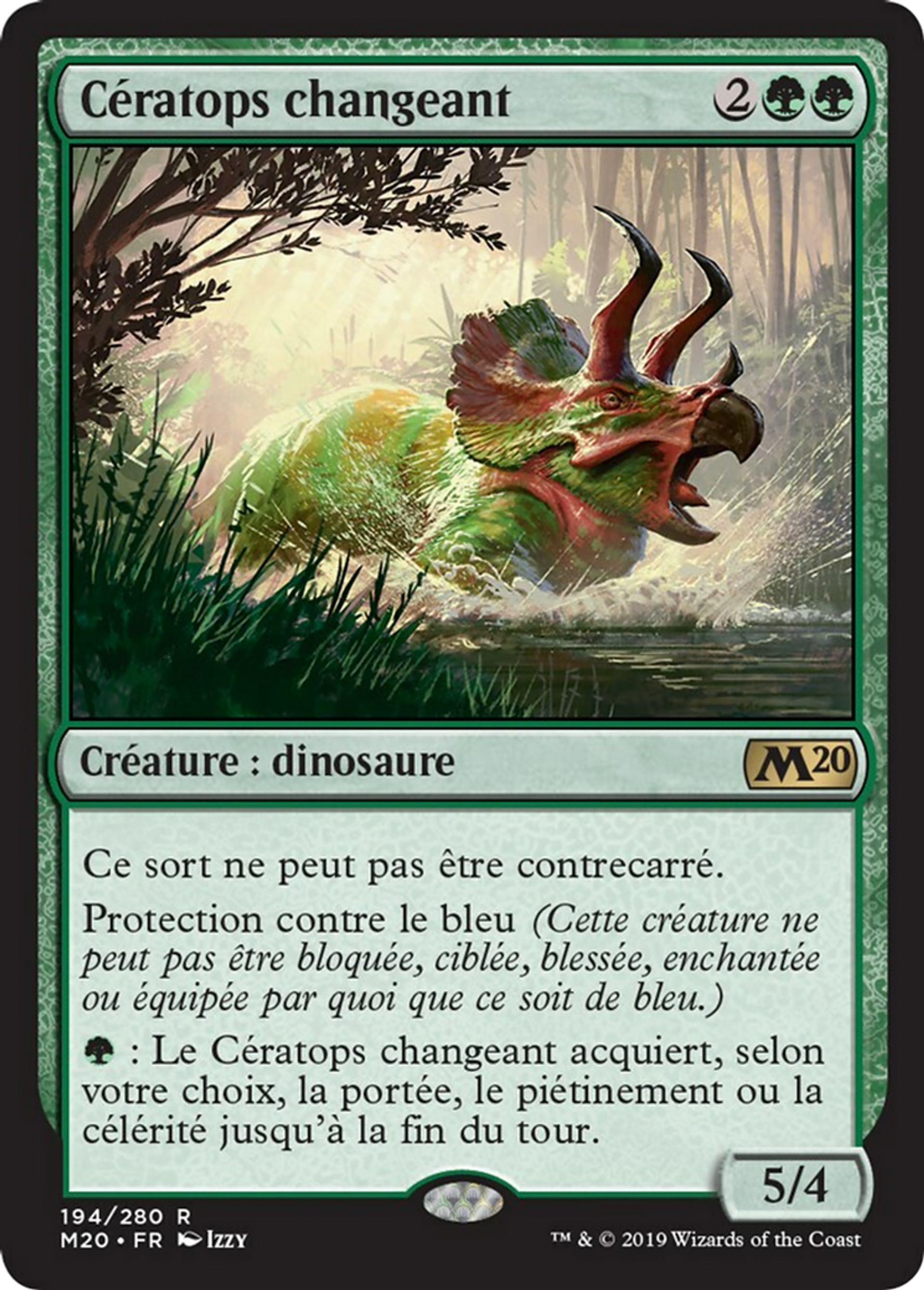 Cératops changeant — Core Set 2020 — Magic: The Gathering