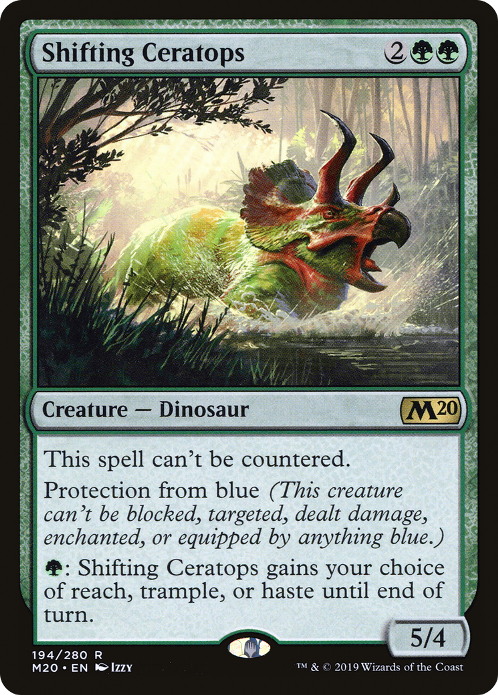 Cératops changeant — Core Set 2020 — Magic: The Gathering
