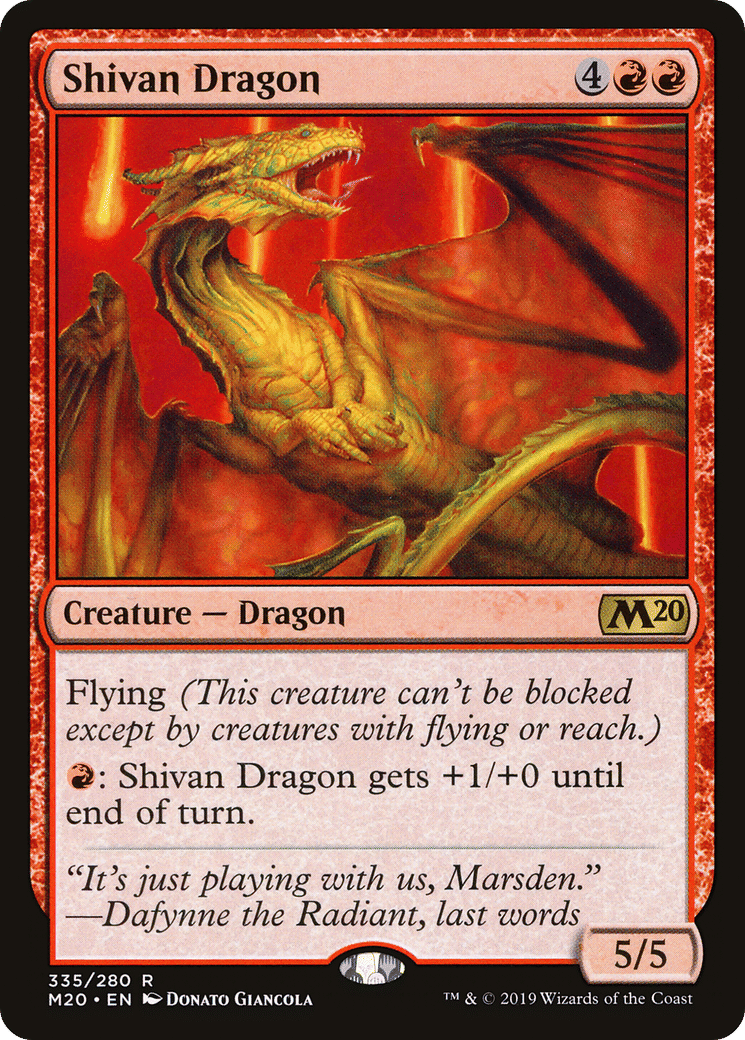 Shivan Dragon — Core Set 2020 — Magic: The Gathering
