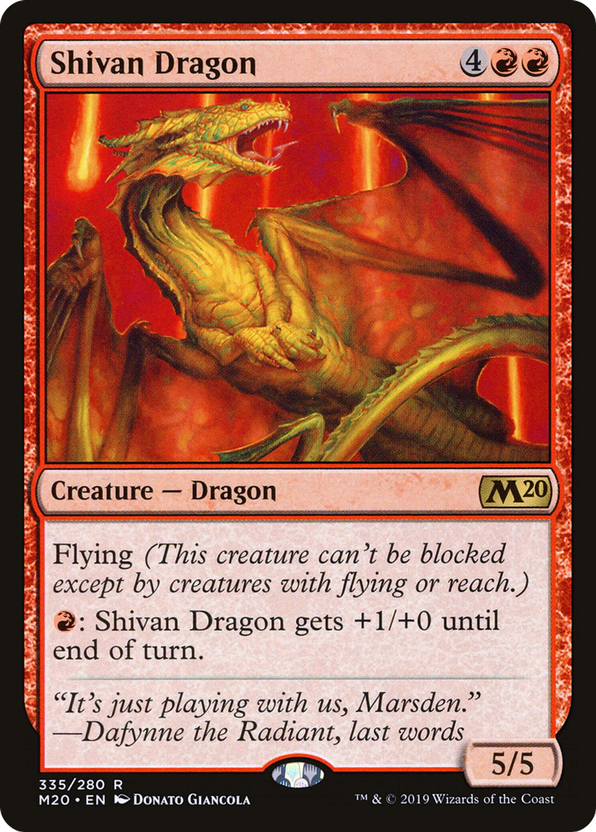 Shivan Dragon — Core Set 2020 — Magic: The Gathering
