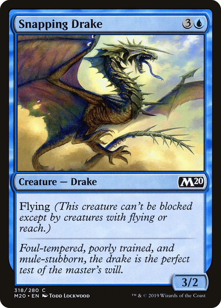 Snapping Drake — Core Set 2020 — Magic: The Gathering