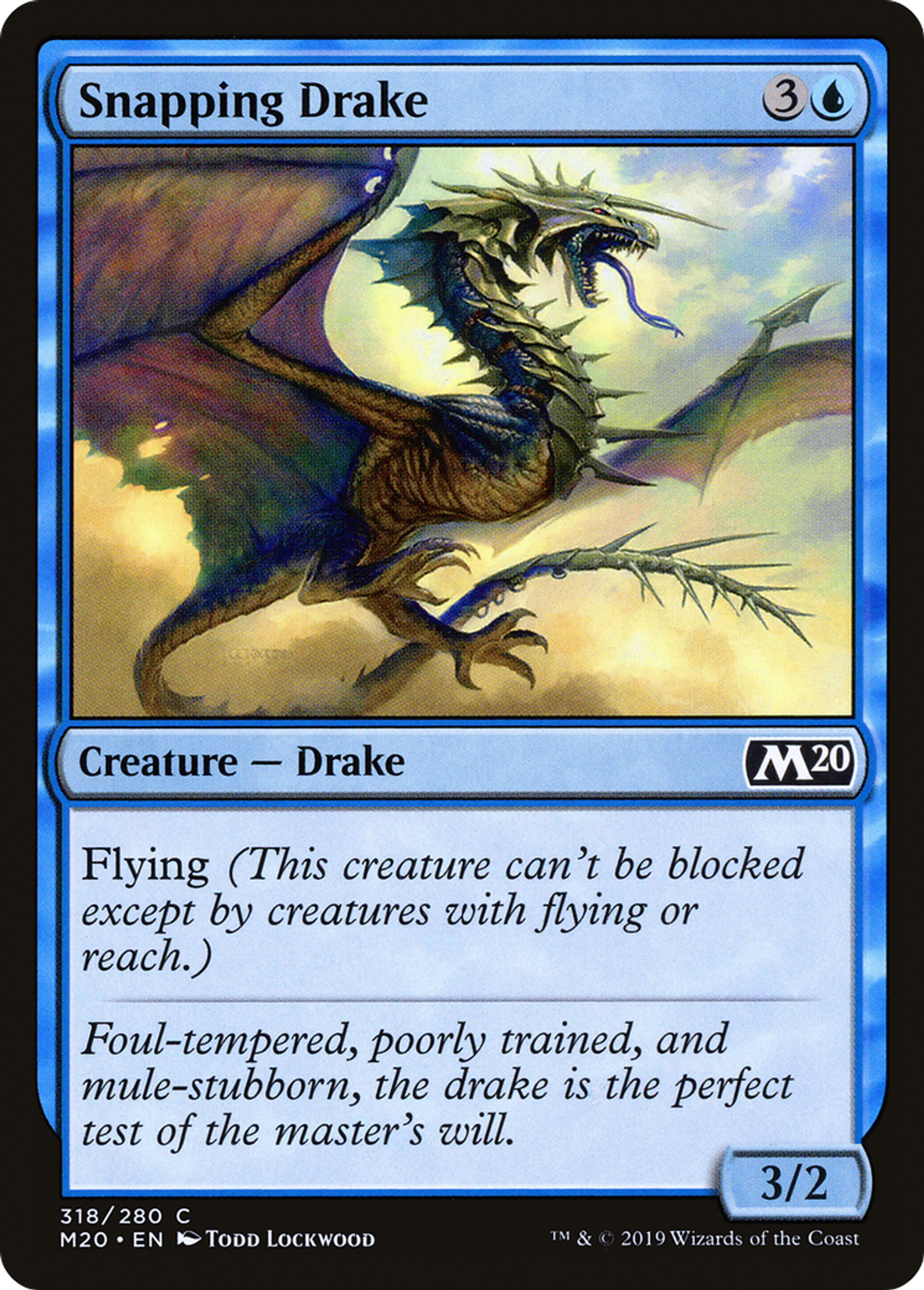 Snapping Drake — Core Set 2020 — Magic: The Gathering