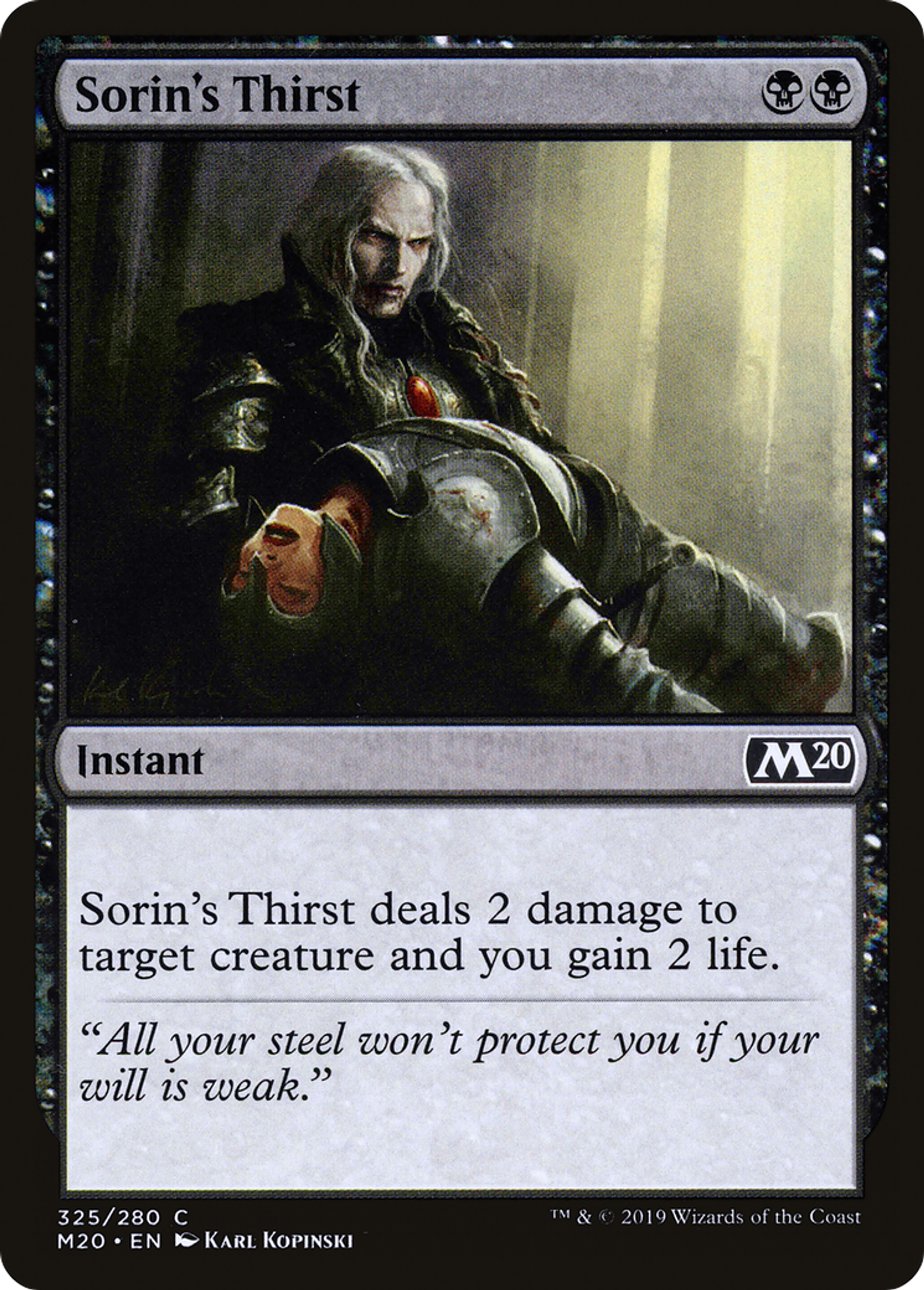 Sorin's Thirst — Core Set 2020 — Magic: The Gathering