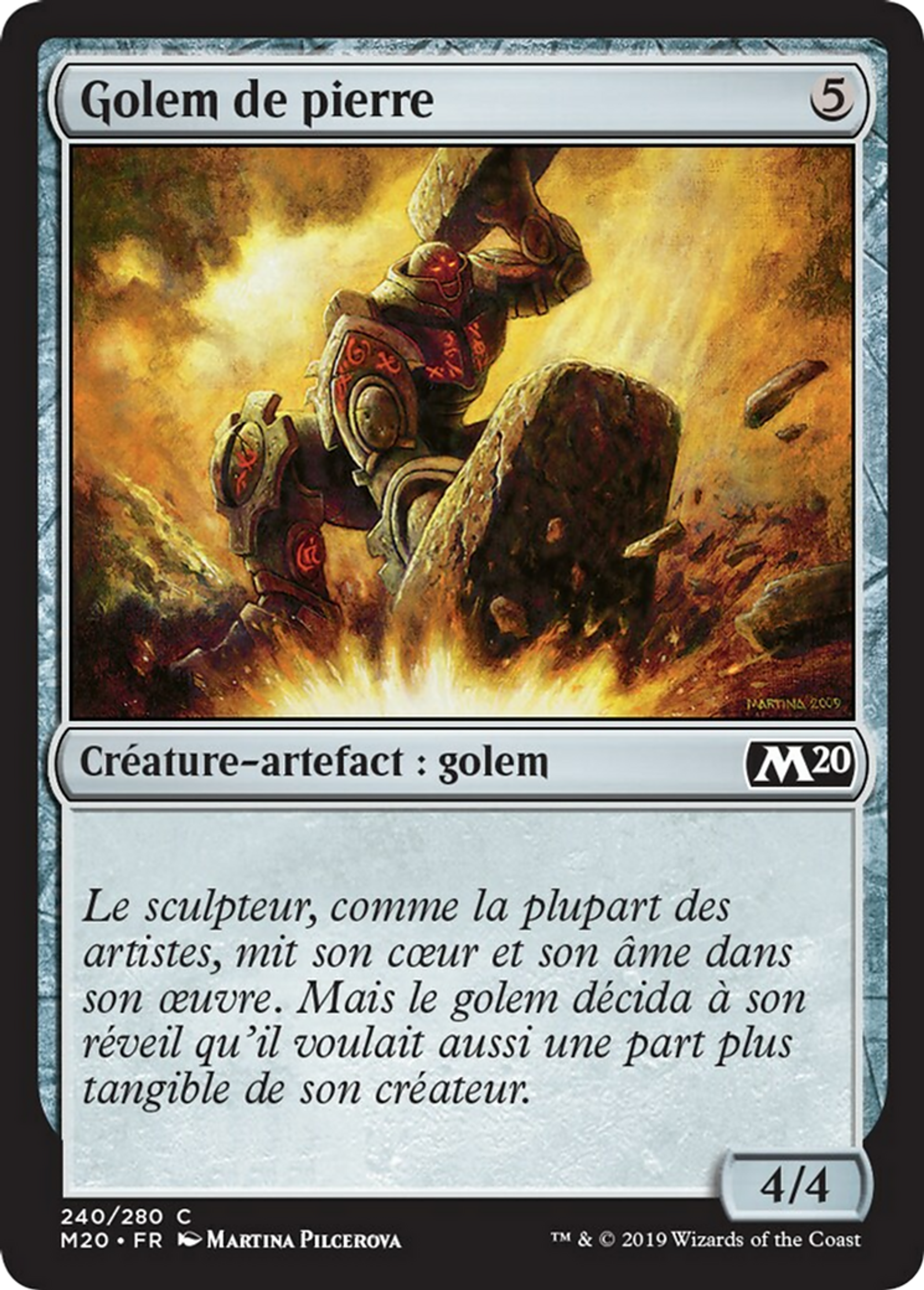 Golem de pierre — Core Set 2020 — Magic: The Gathering