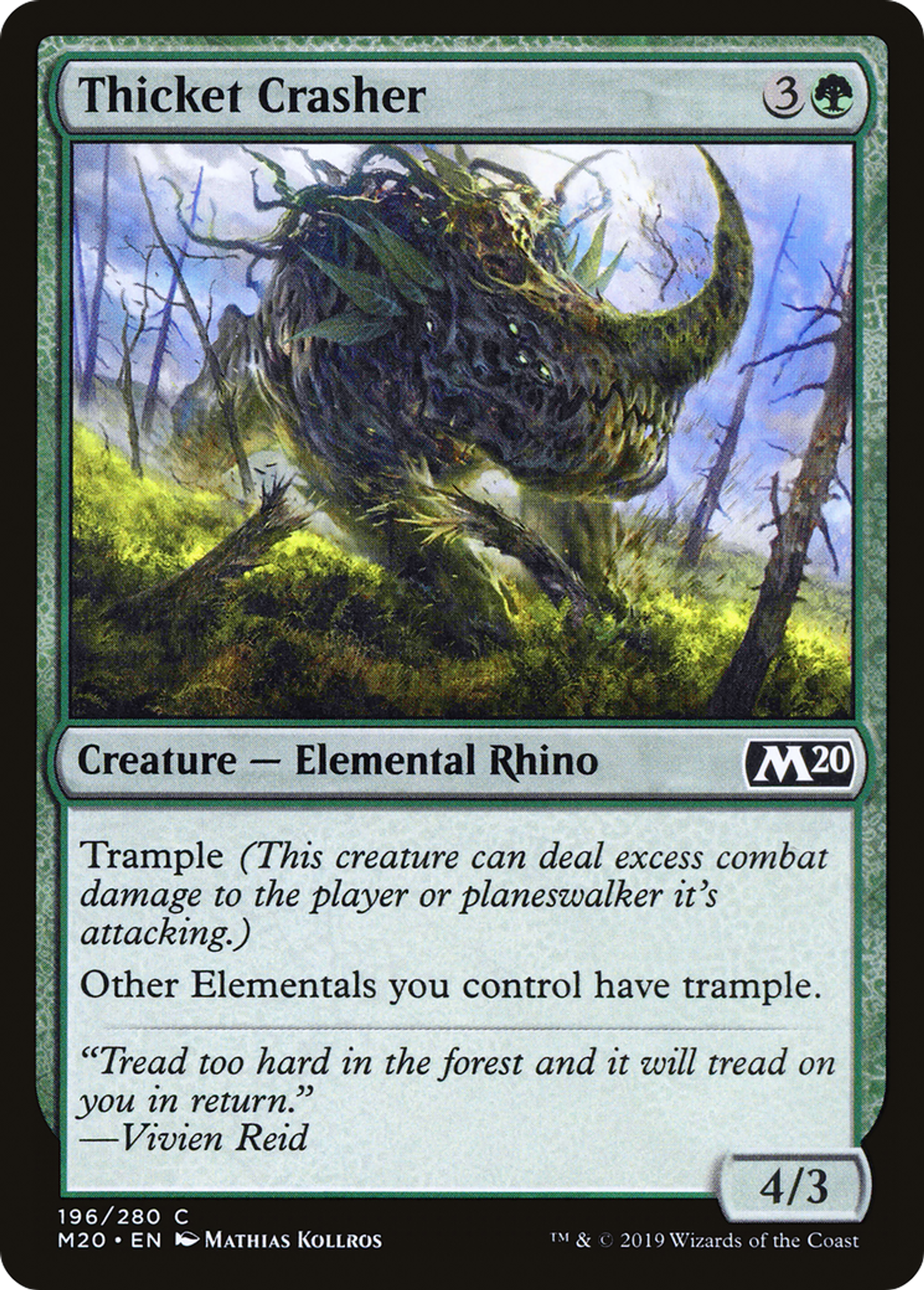 Thicket Crasher — Core Set 2020 — Magic: The Gathering