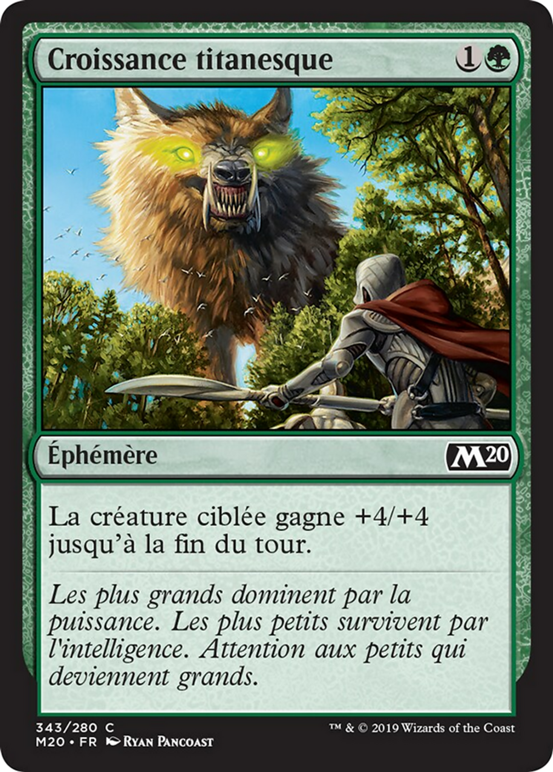 Croissance titanesque — Core Set 2020 — Magic: The Gathering