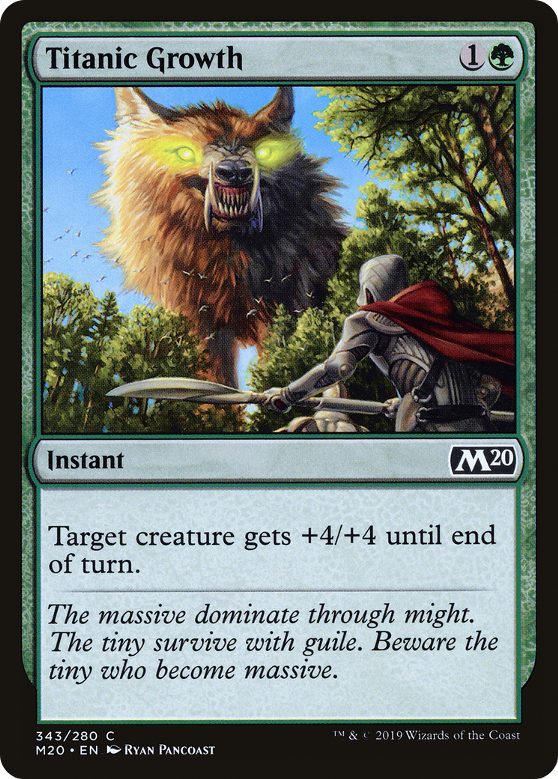 Titanic Growth — Core Set 2020 — Magic: The Gathering