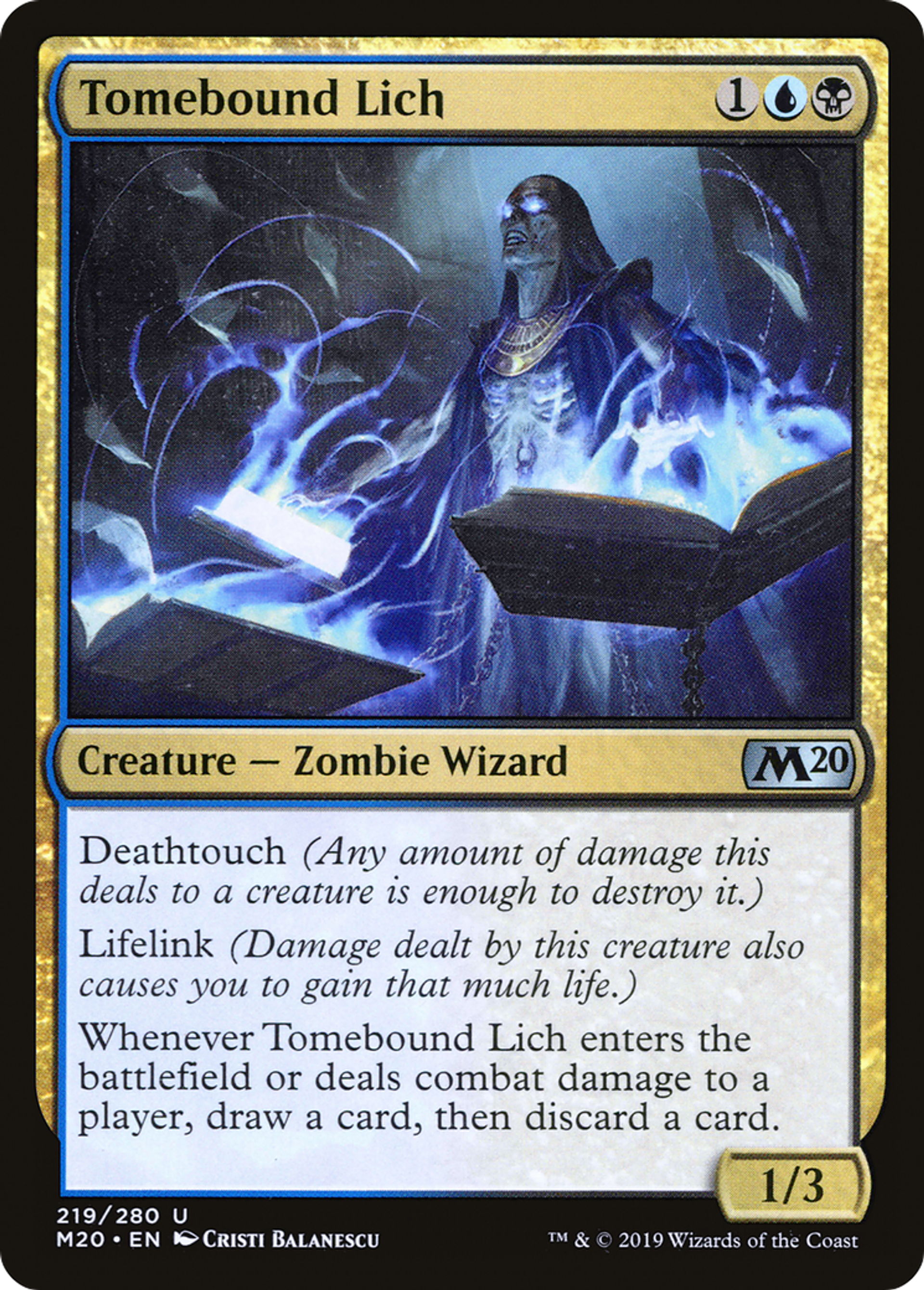 Tomebound Lich — Core Set 2020 — Magic: The Gathering