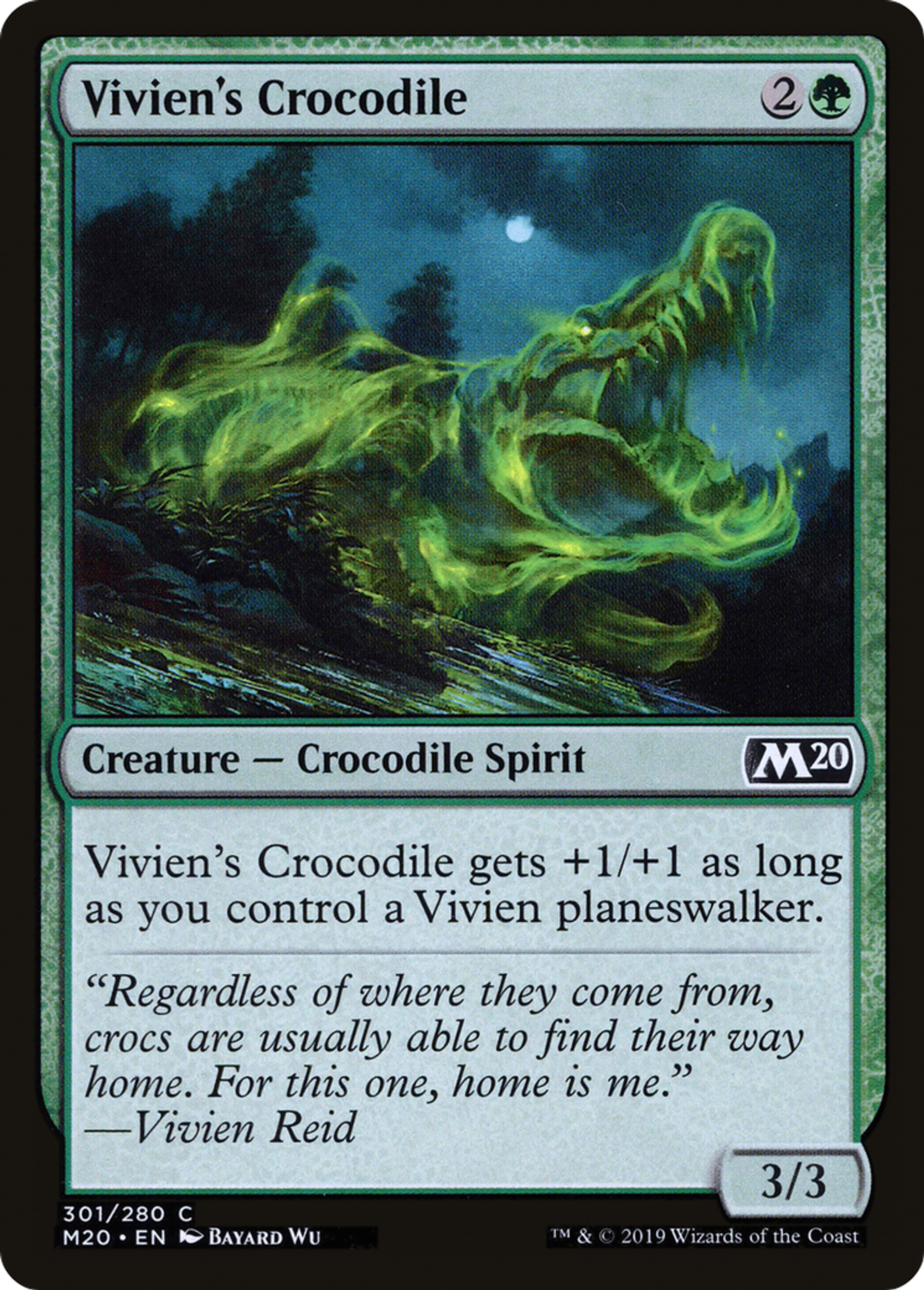 Crocodile de Vivien — Core Set 2020 — Magic: The Gathering