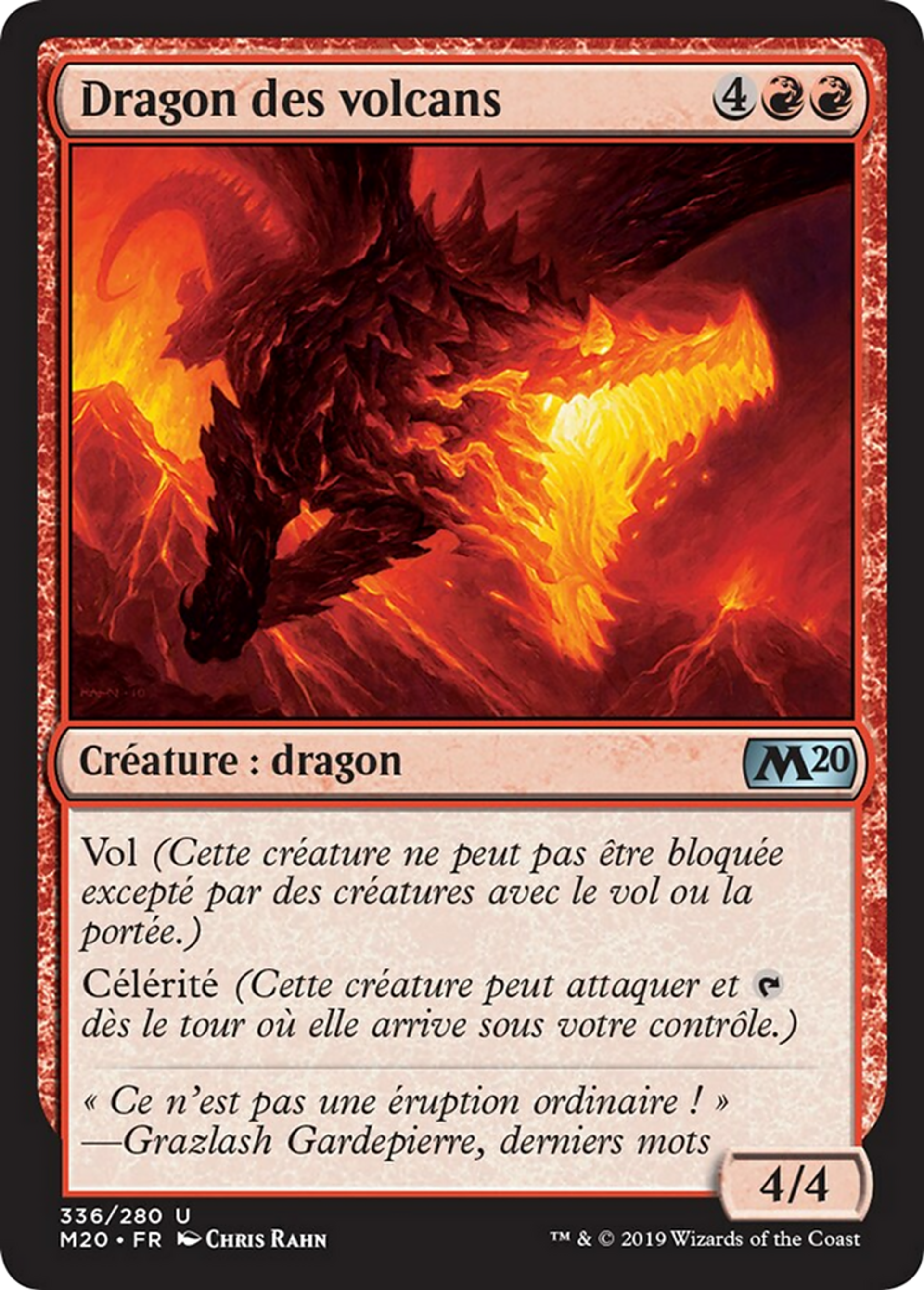 Dragon des volcans — Core Set 2020 — Magic: The Gathering