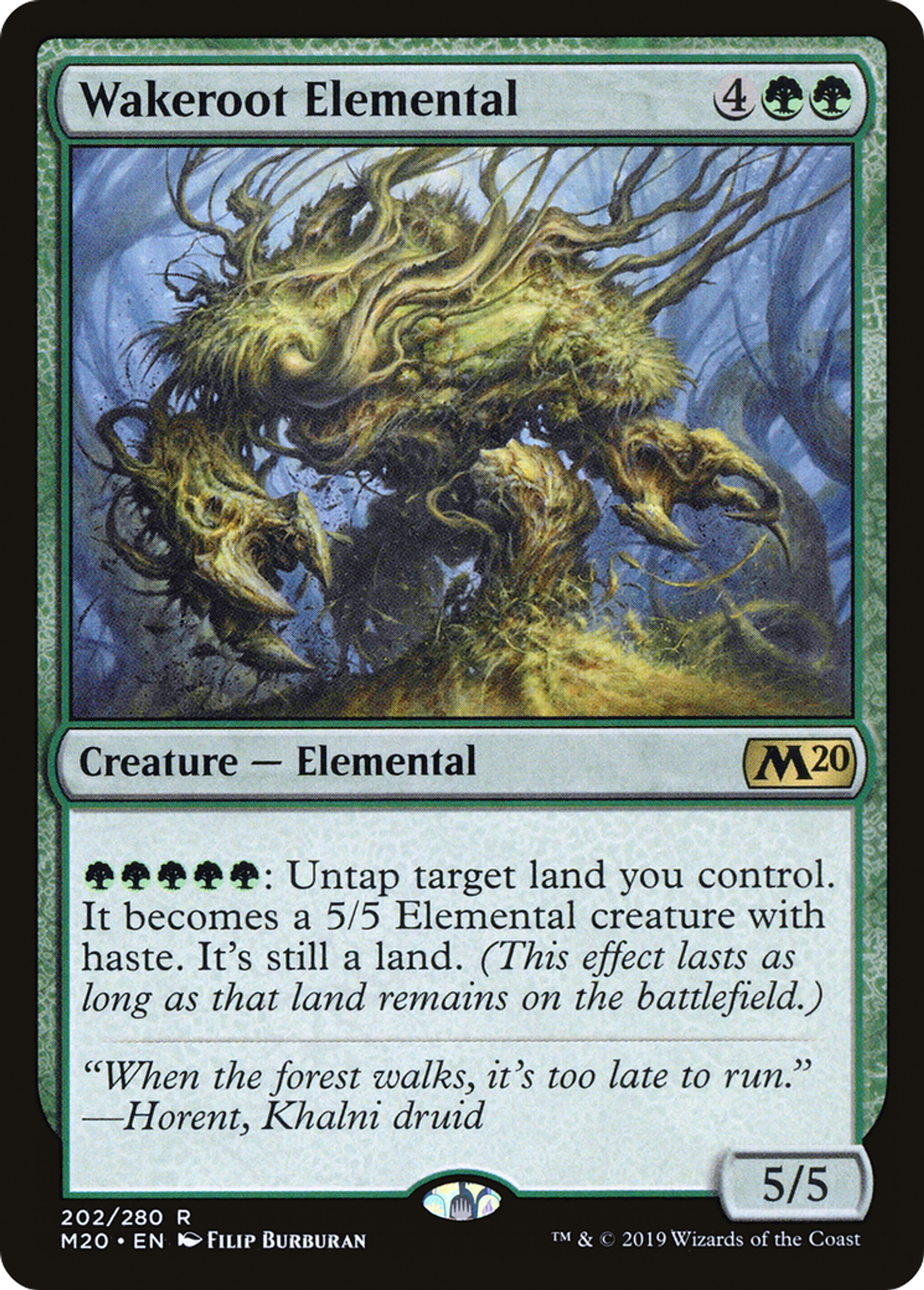 Wakeroot Elemental — Core Set 2020 — Magic: The Gathering