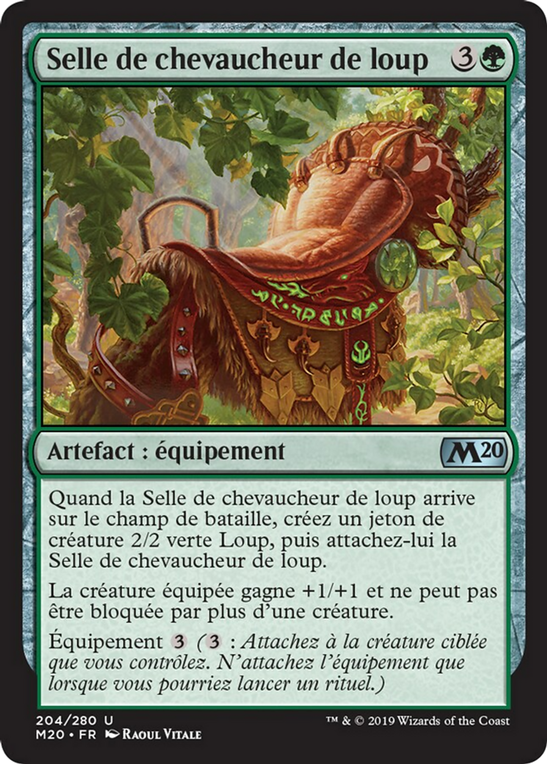 Selle de chevaucheur de loup — Core Set 2020 — Magic: The Gathering