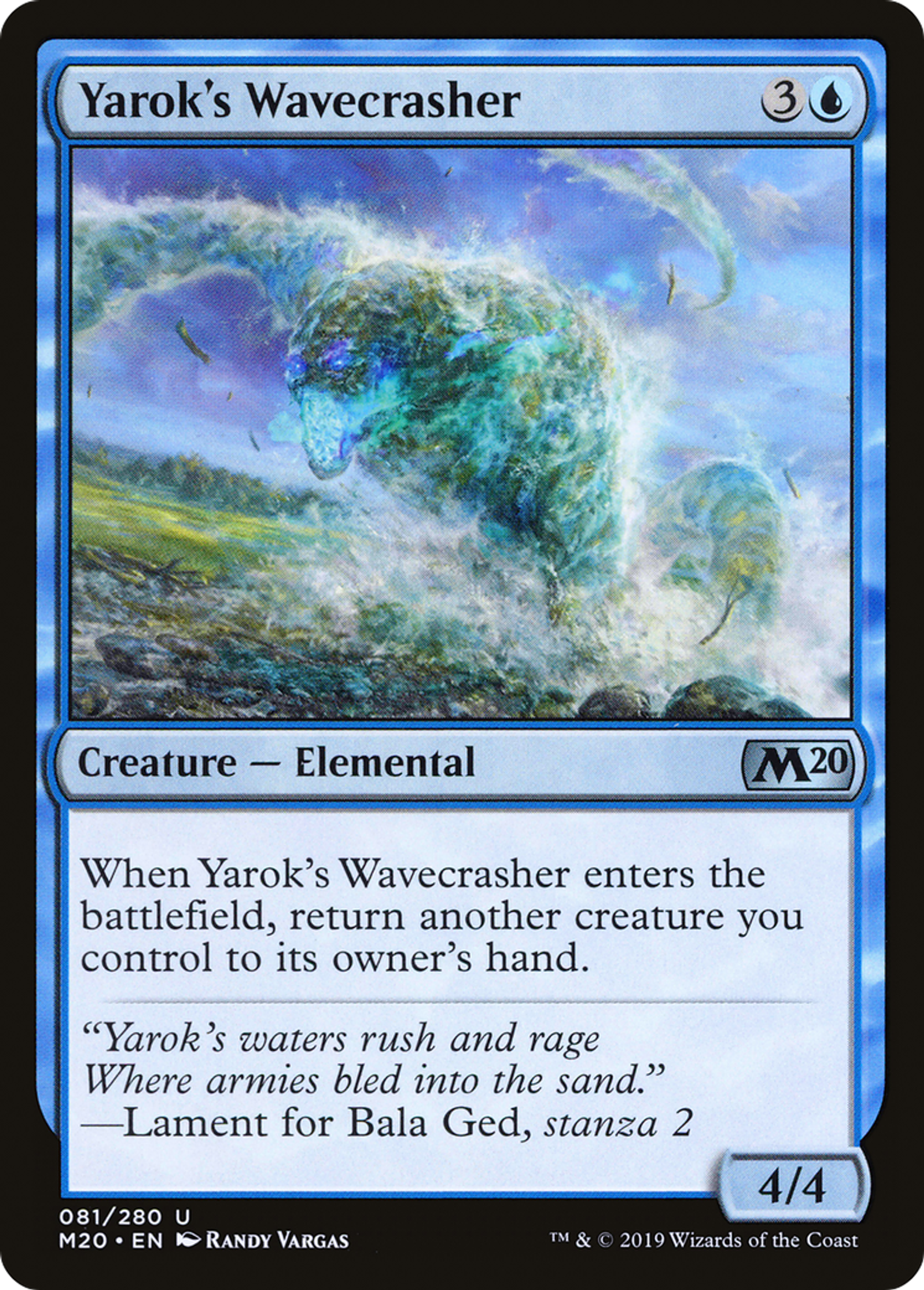Yarok's Wavecrasher — Core Set 2020 — Magic: The Gathering