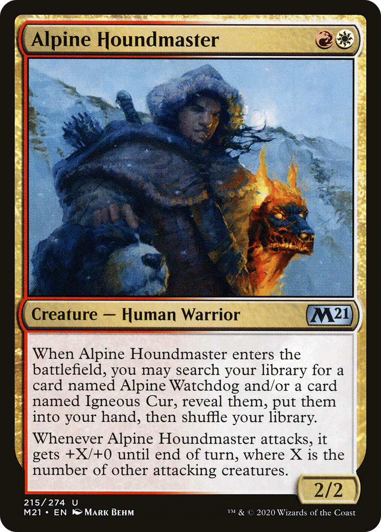 Alpine Houndmaster — Core Set 2021 — Magic: The Gathering