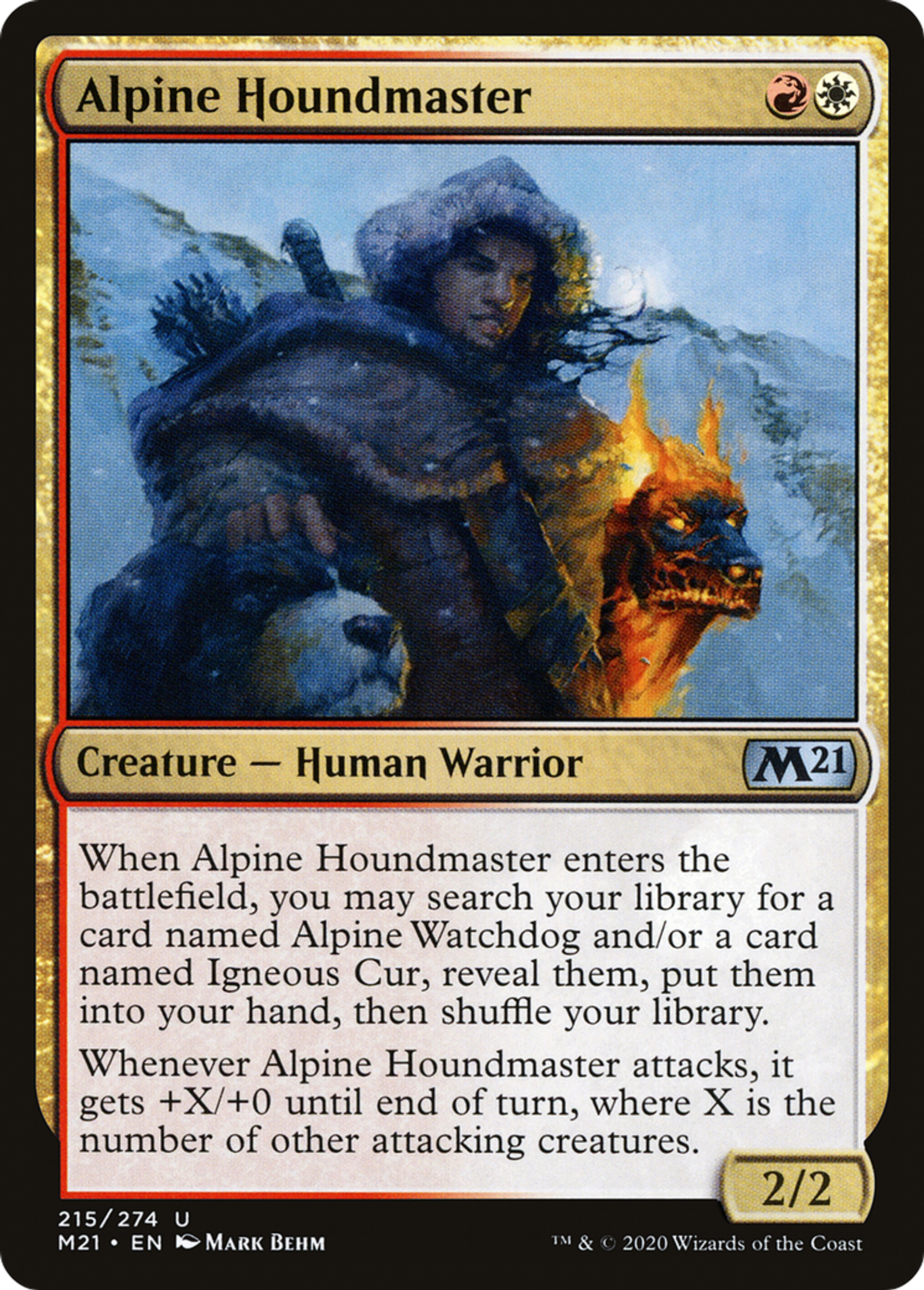 Alpine Houndmaster — Core Set 2021 — Magic: The Gathering