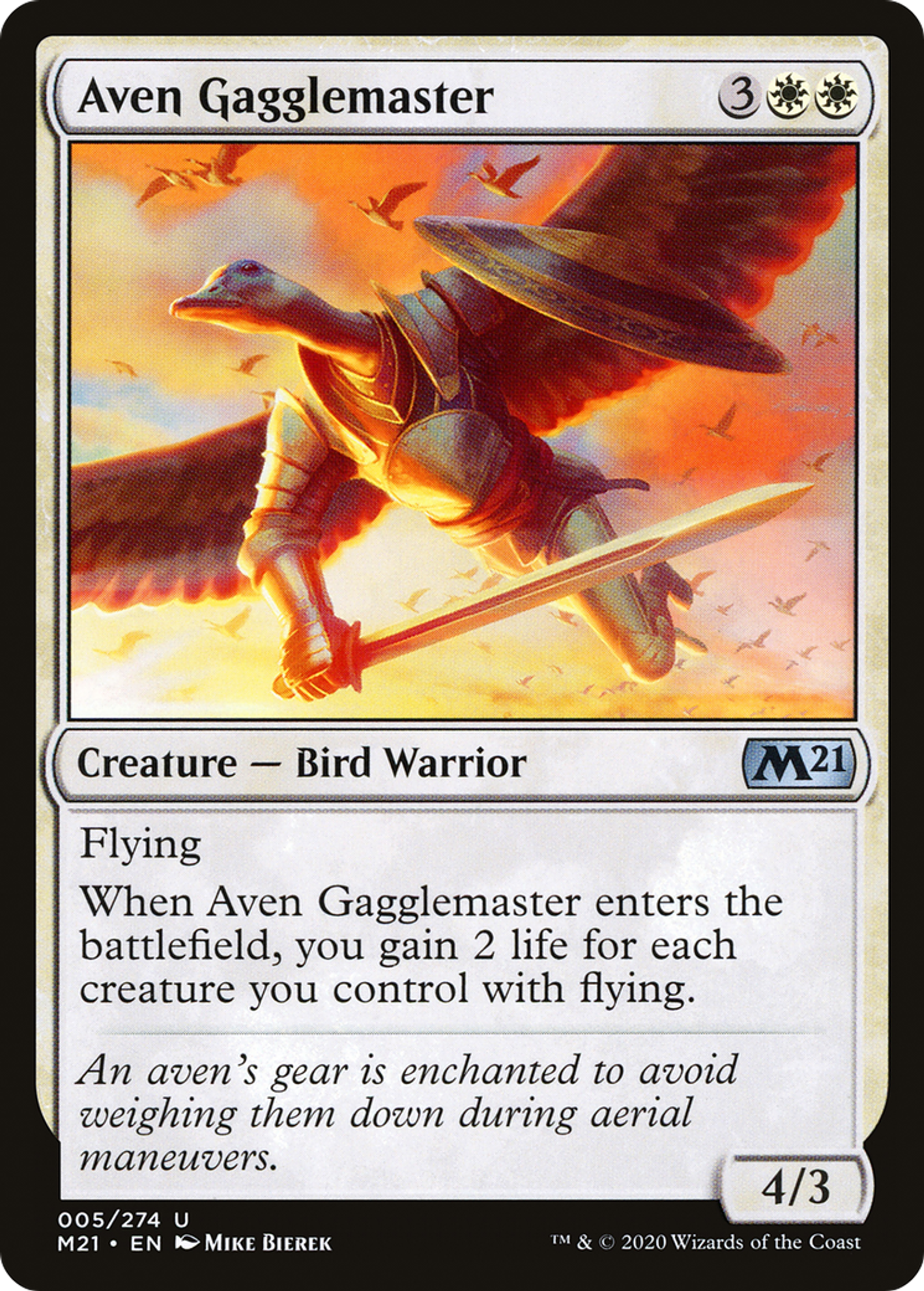 Aven Gagglemaster — Core Set 2021 — Magic: The Gathering