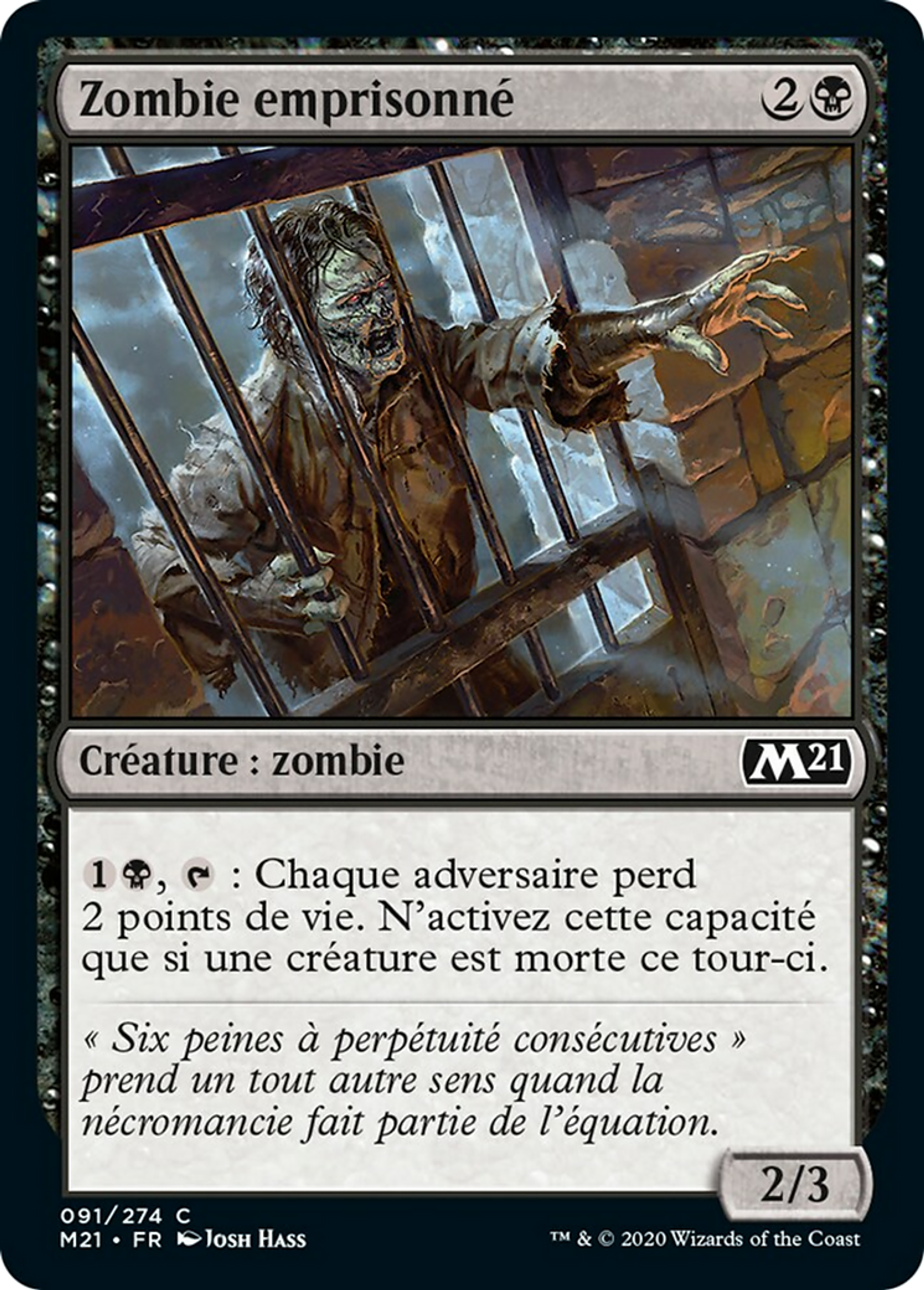 Zombie emprisonné — Core Set 2021 — Magic: The Gathering