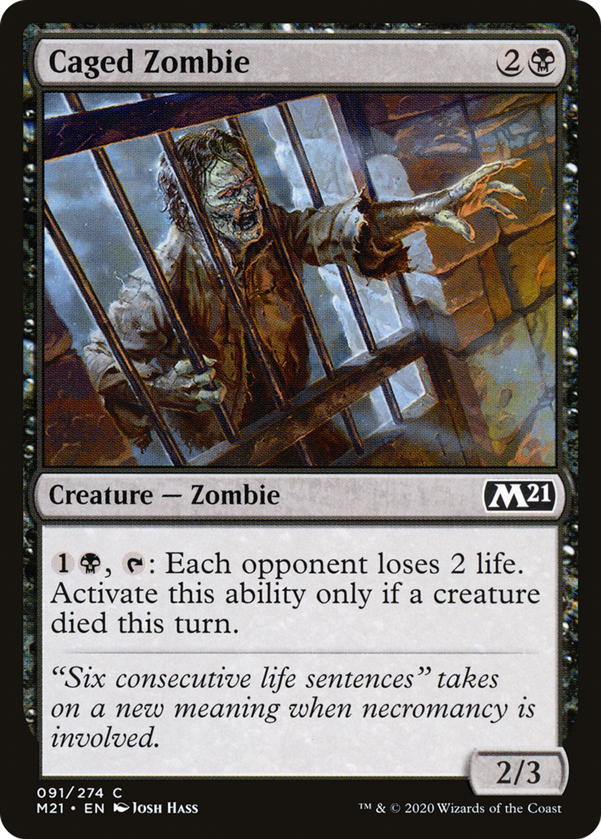 Zombie emprisonné — Core Set 2021 — Magic: The Gathering