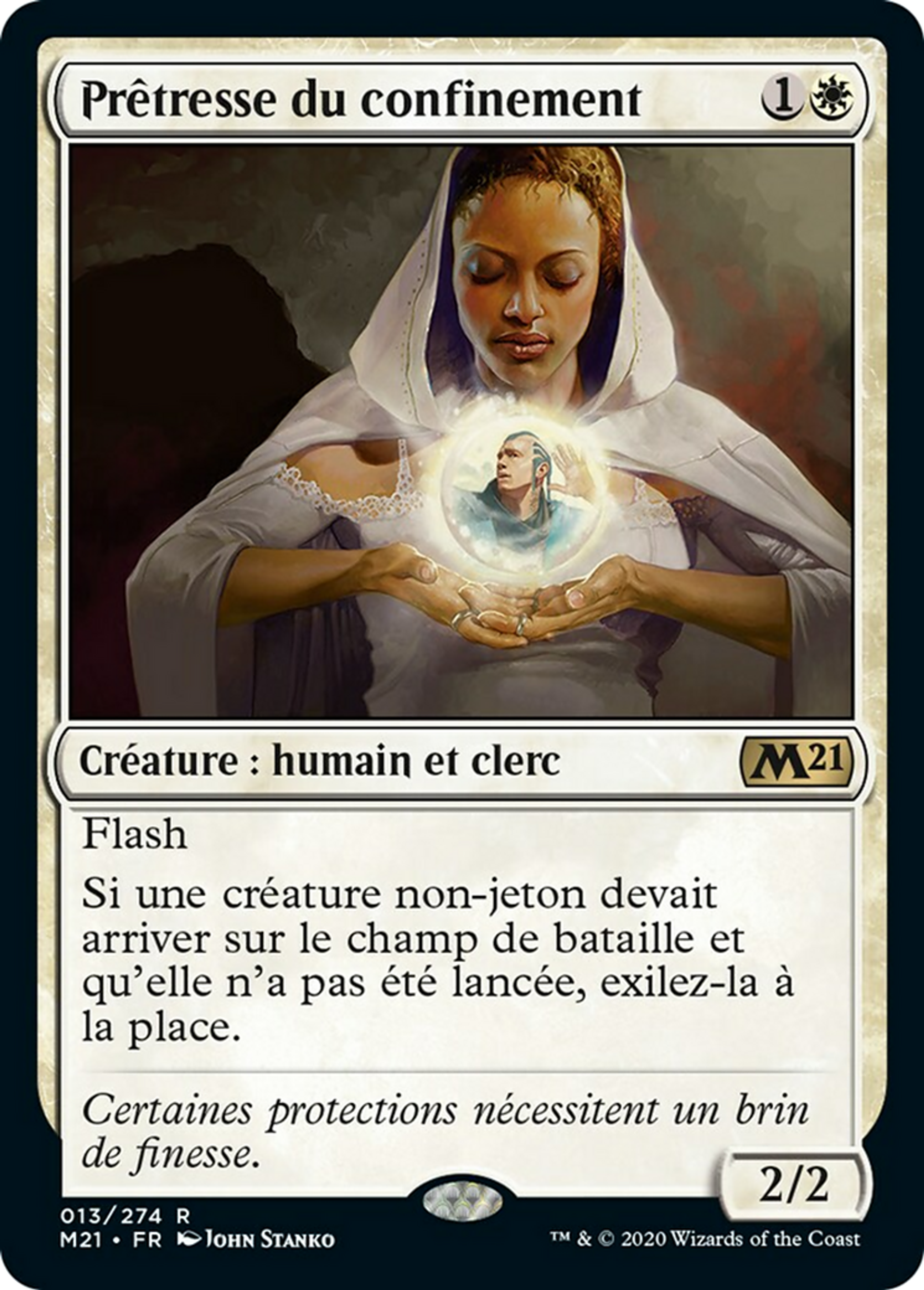 Prêtresse du confinement — Core Set 2021 — Magic: The Gathering
