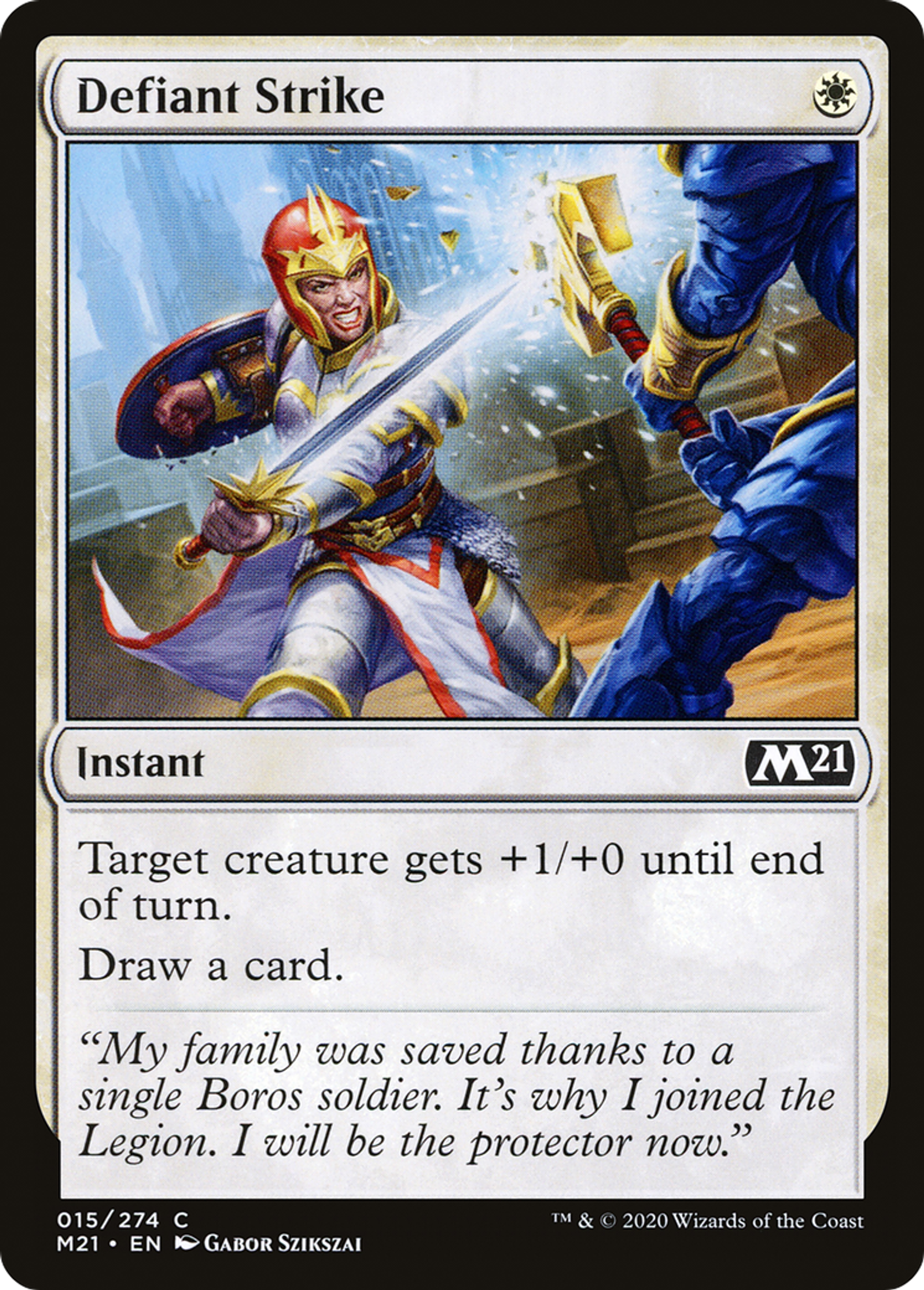 Defiant Strike — Core Set 2021 — Magic: The Gathering
