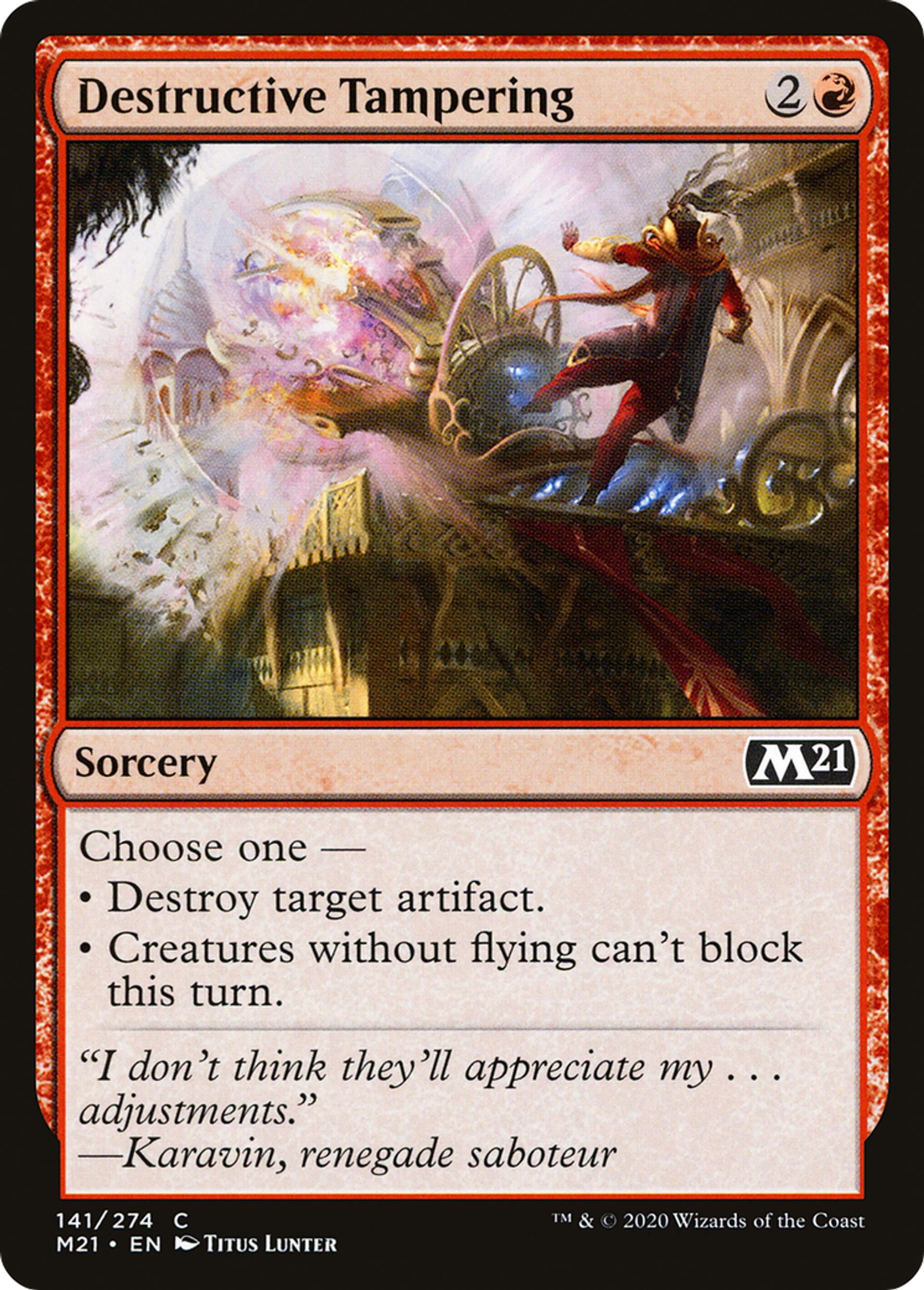 Destructive Tampering — Core Set 2021 — Magic: The Gathering