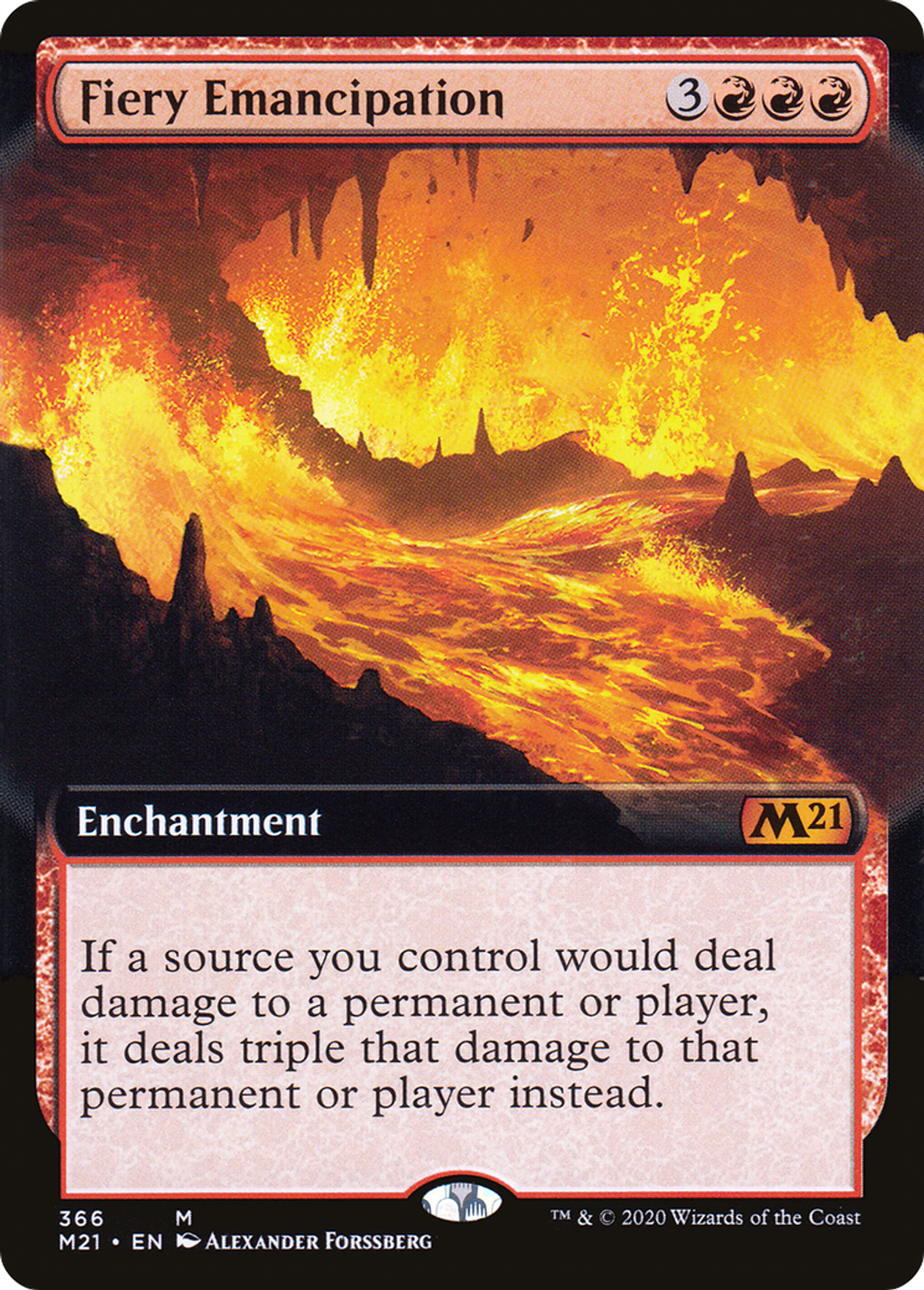 Fiery Emancipation — Core Set 2021 — Magic: The Gathering