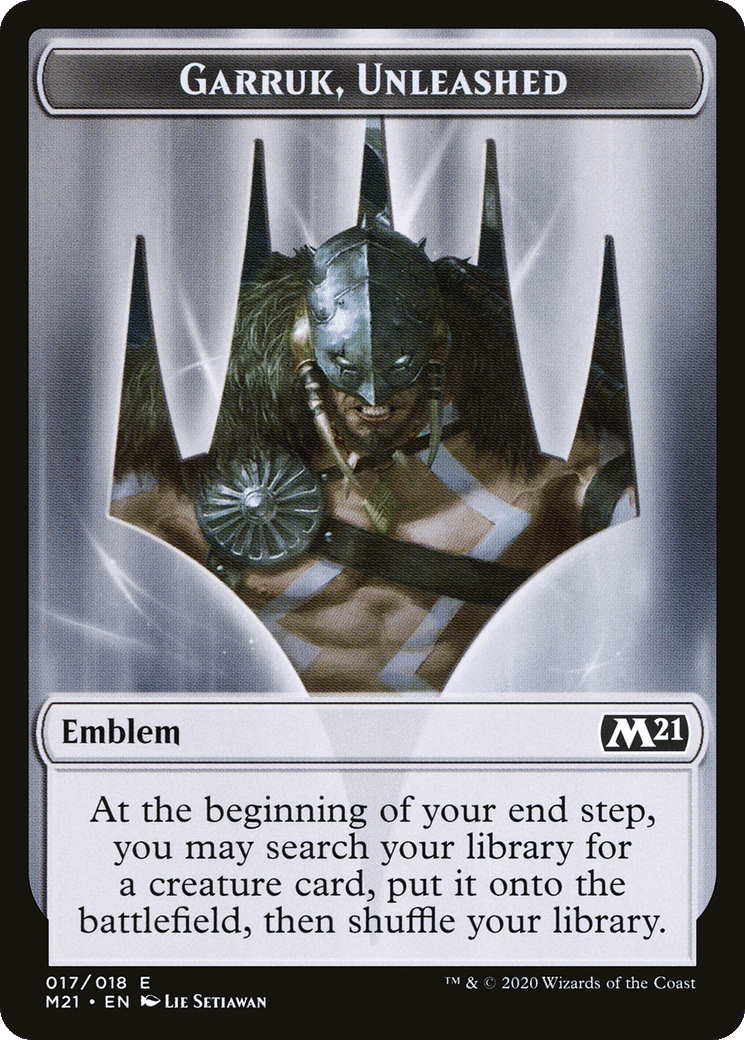 Garruk, Unleashed Emblem — Core Set 2021 — Magic: The Gathering