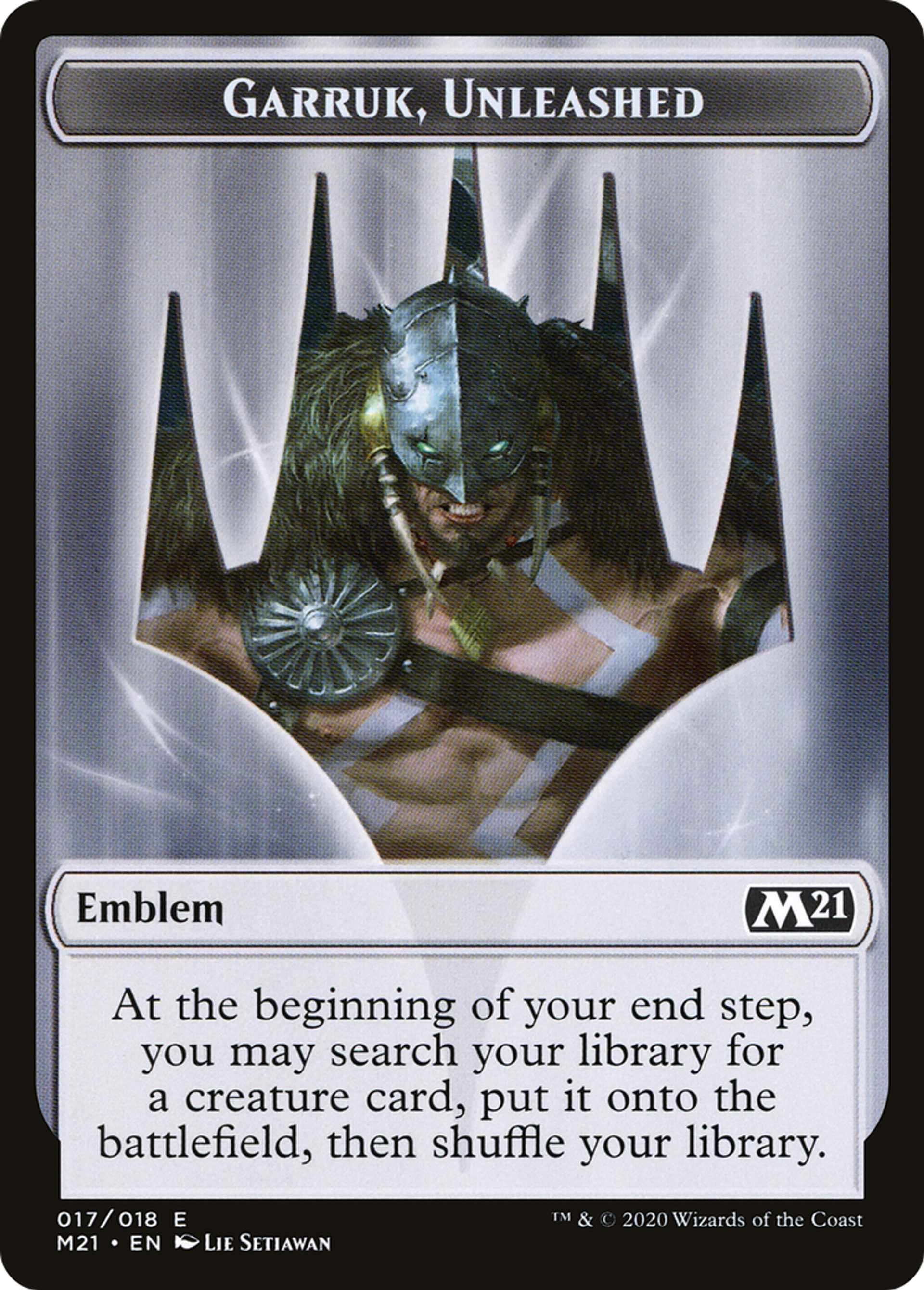 Garruk, Unleashed Emblem — Core Set 2021 — Magic: The Gathering