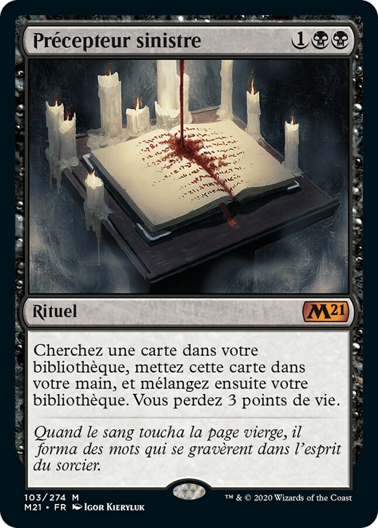 Précepteur sinistre — Core Set 2021 — Magic: The Gathering
