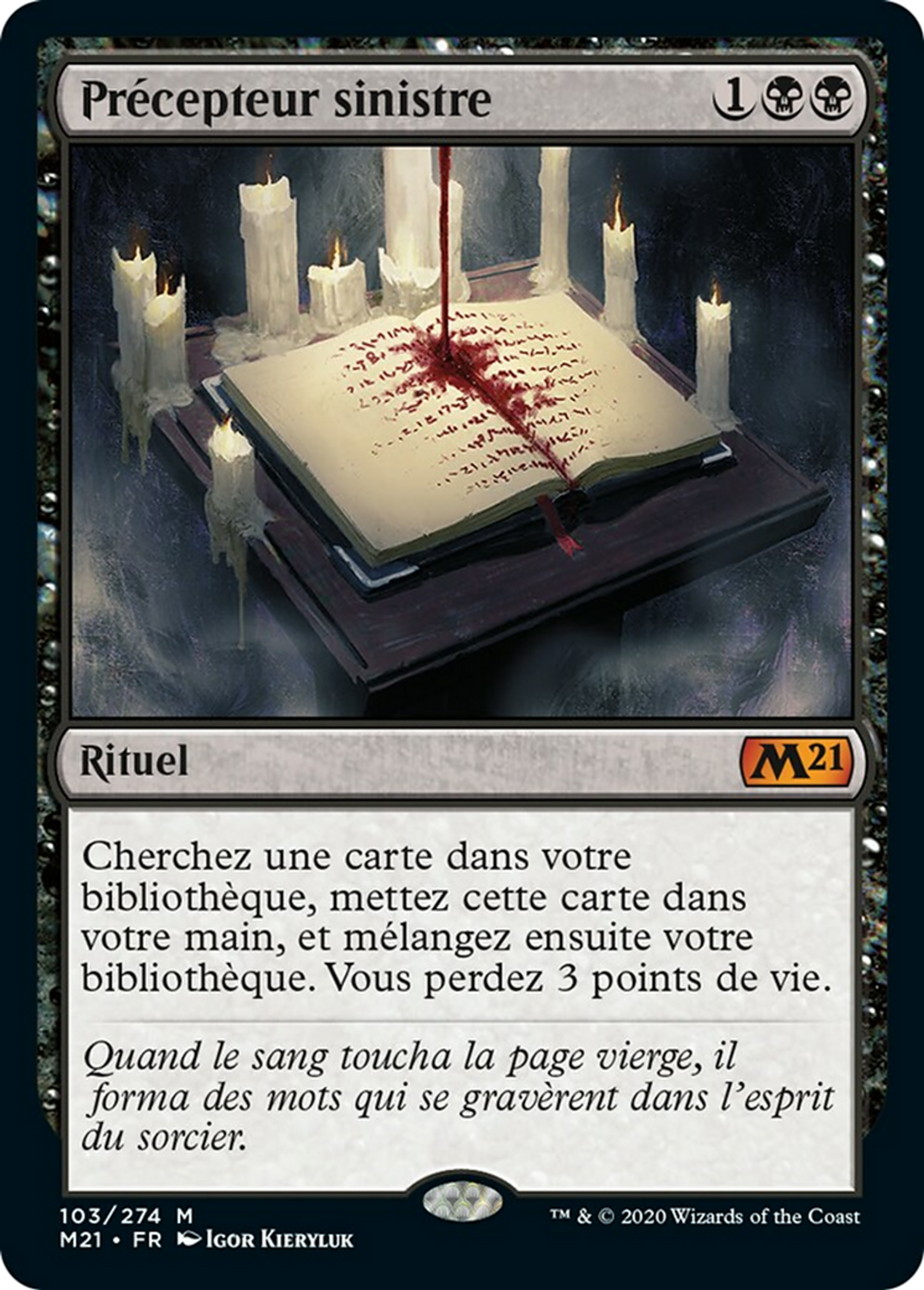 Précepteur sinistre — Core Set 2021 — Magic: The Gathering