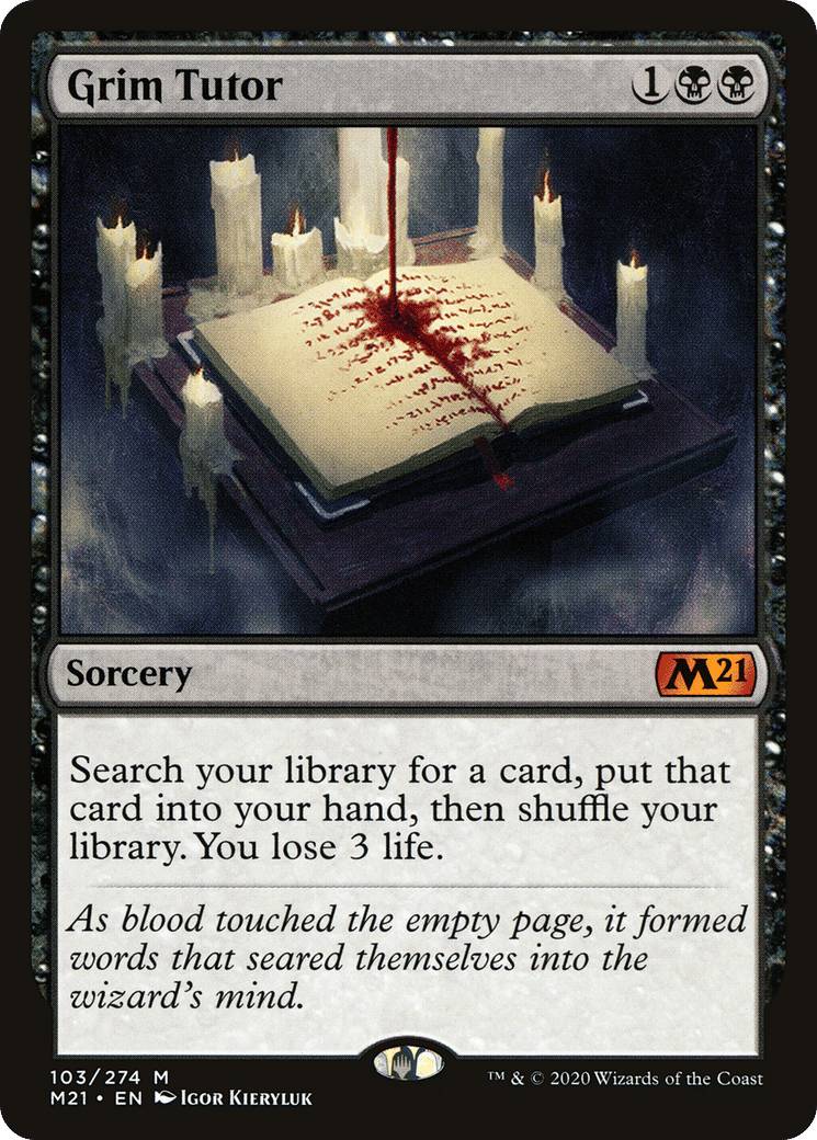 Grim Tutor — Core Set 2021 — Magic: The Gathering