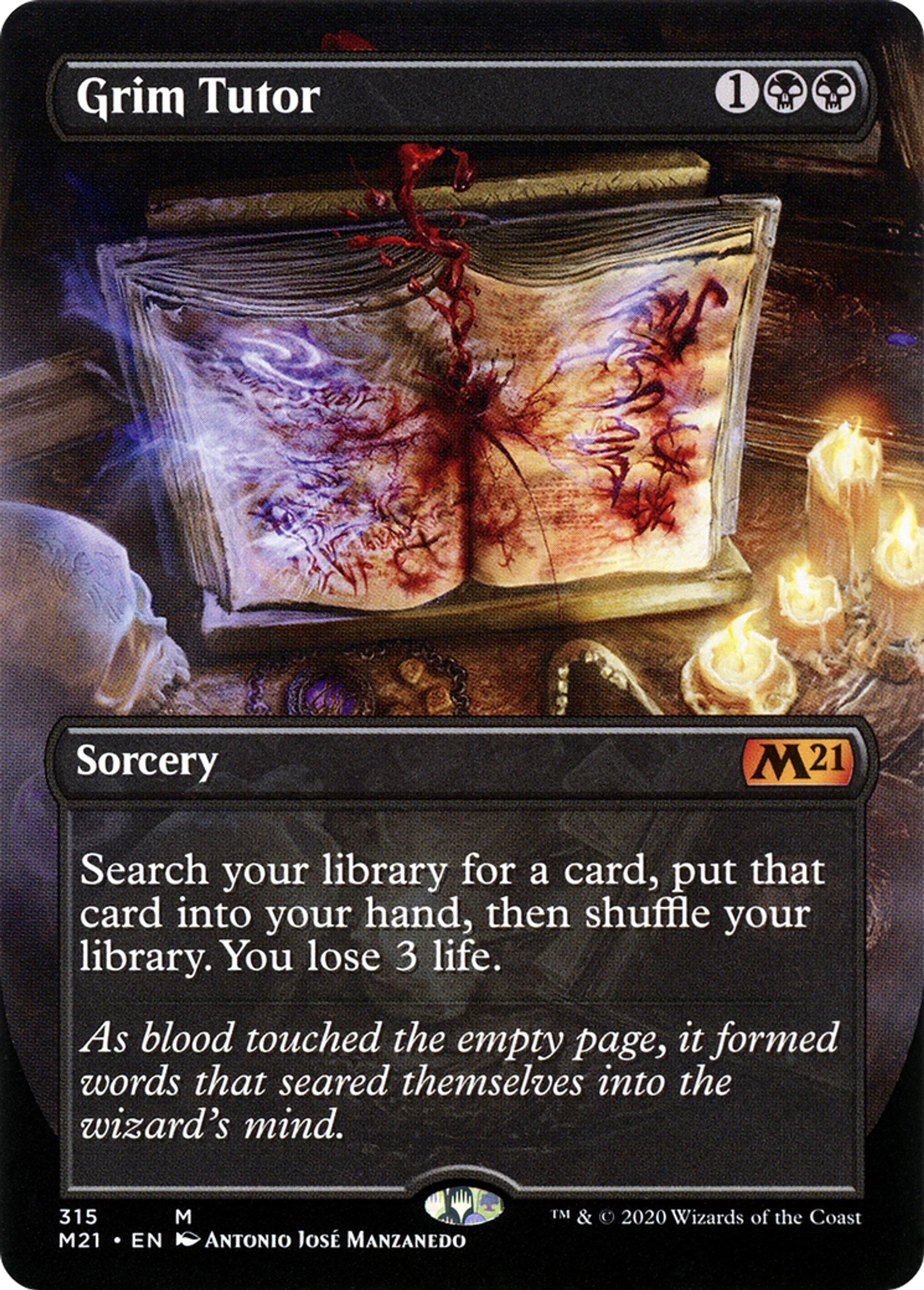 Grim Tutor — Core Set 2021 — Magic: The Gathering