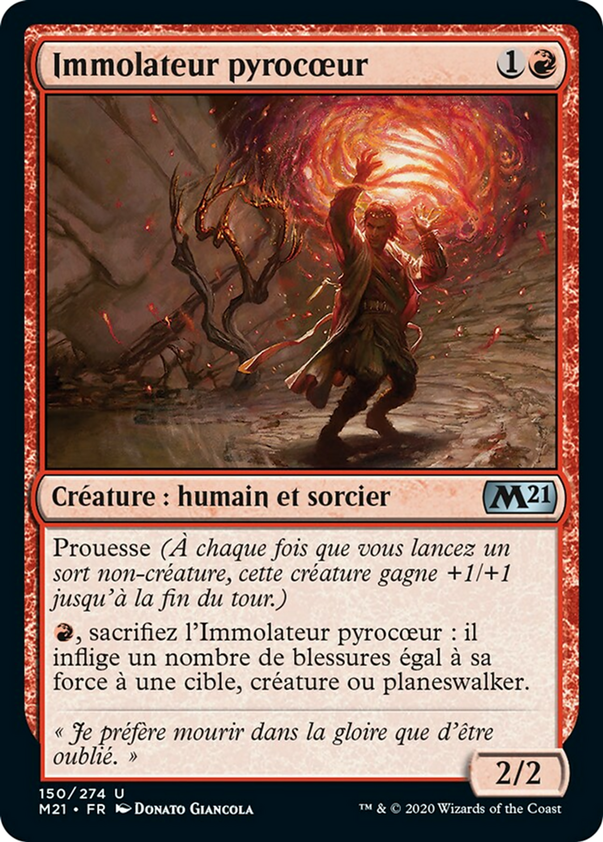 Immolateur pyrocœur — Core Set 2021 — Magic: The Gathering
