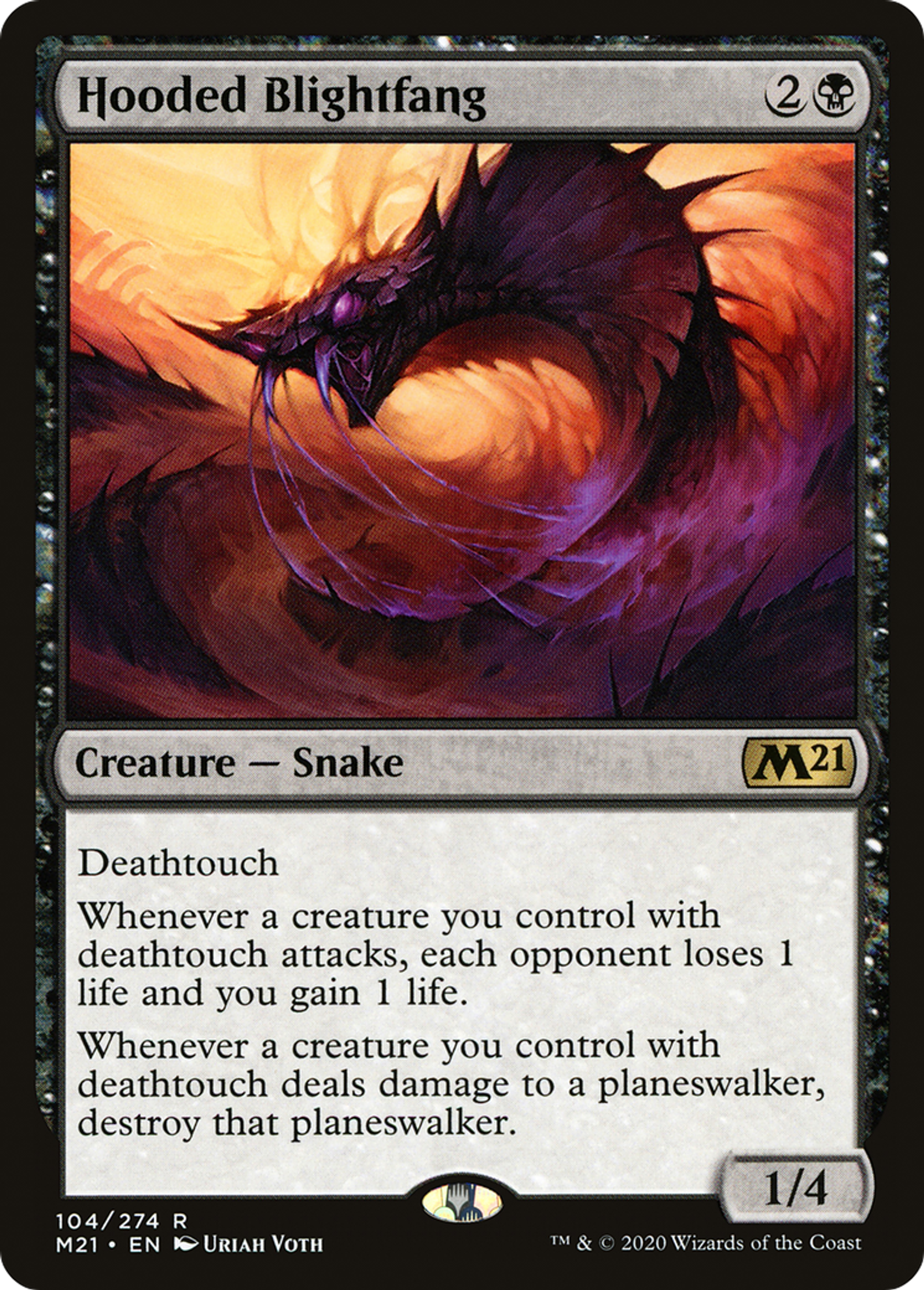 Hooded Blightfang — Core Set 2021 — Magic: The Gathering