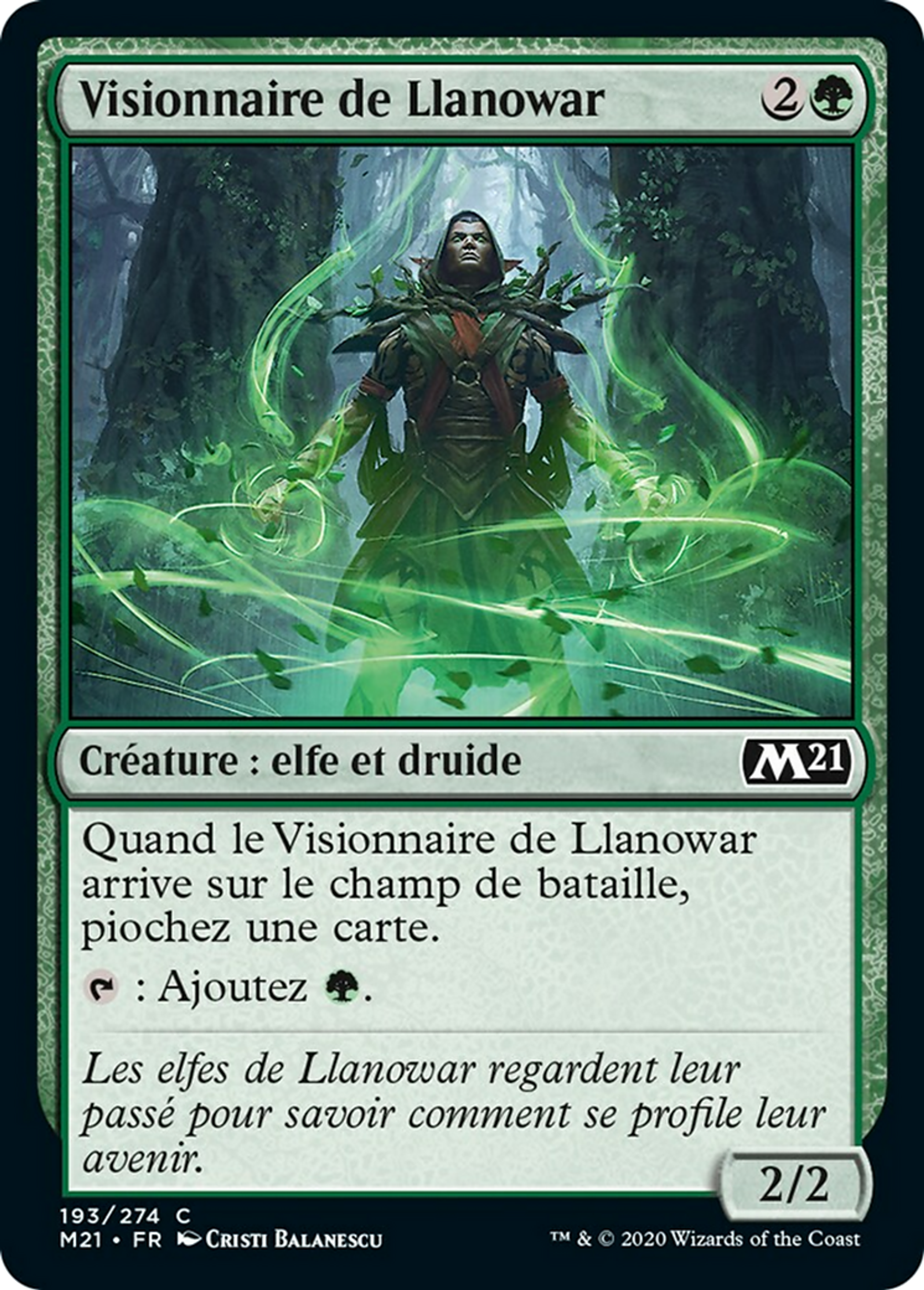 Visionnaire de Llanowar — Core Set 2021 — Magic: The Gathering