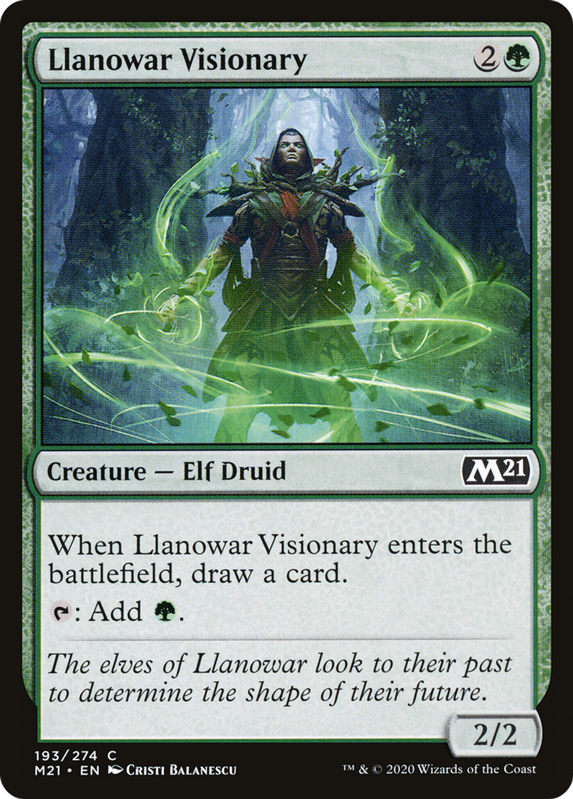 Llanowar Visionary — Core Set 2021 — Magic: The Gathering
