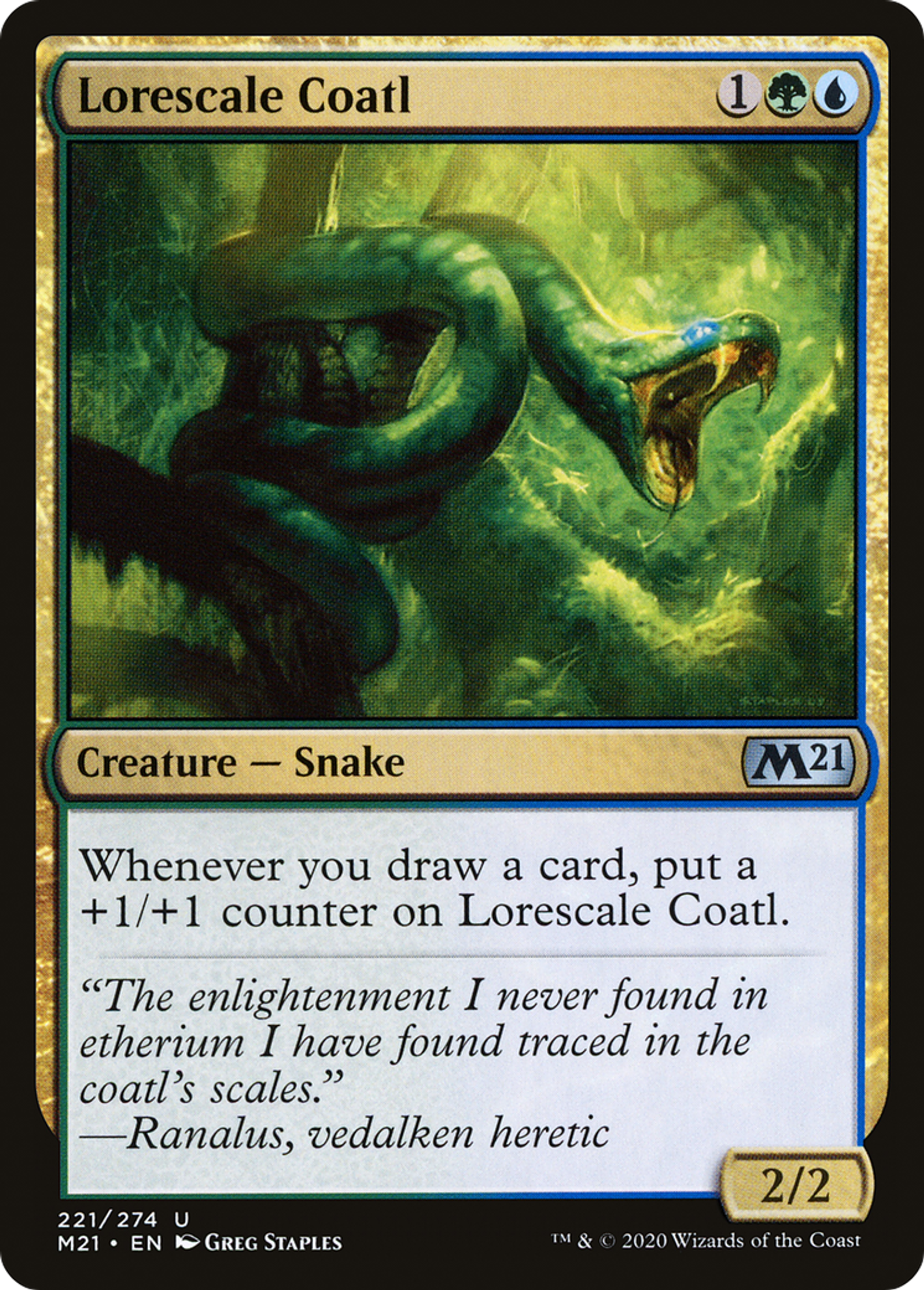 Lorescale Coatl — Core Set 2021 — Magic: The Gathering